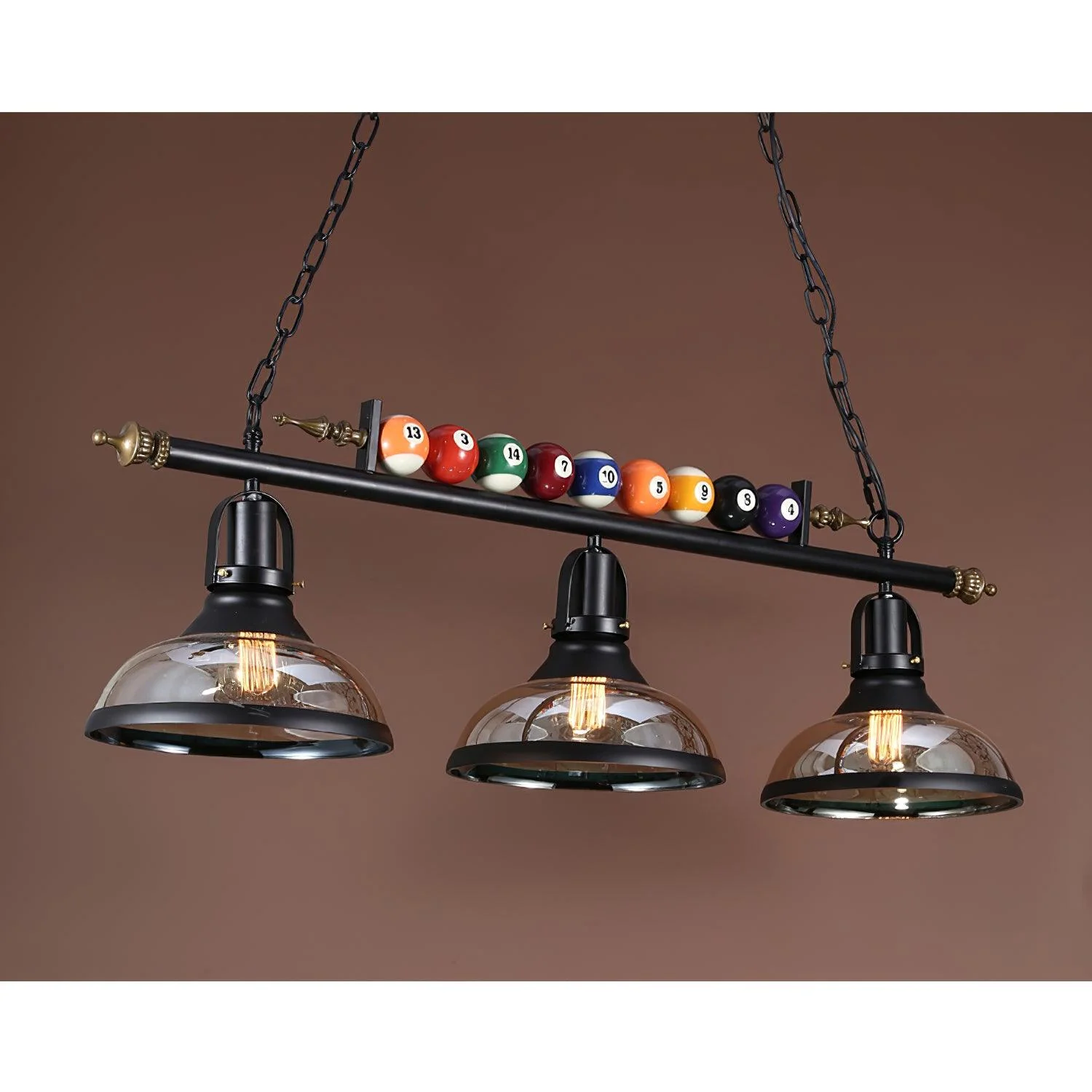 Lustra Chandelier Billiard Ball Black Glass Modern - Image 25
