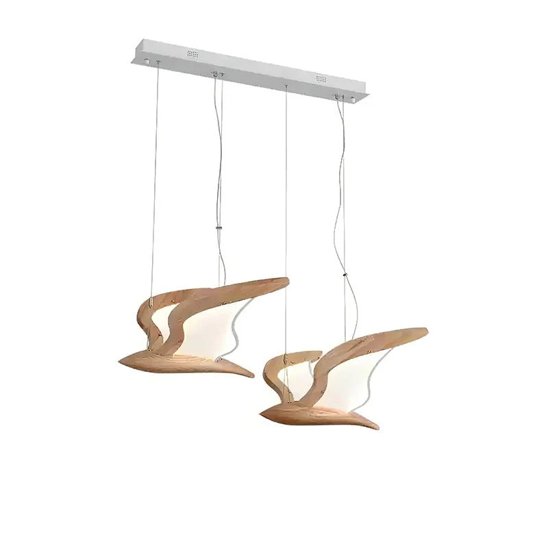 Lustra Chandelier Bird Form Wood Sculptural - Image 23