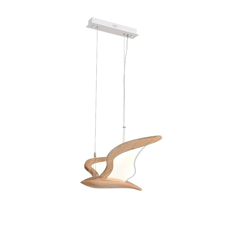 Lustra Chandelier Bird Form Wood Sculptural - Image 28
