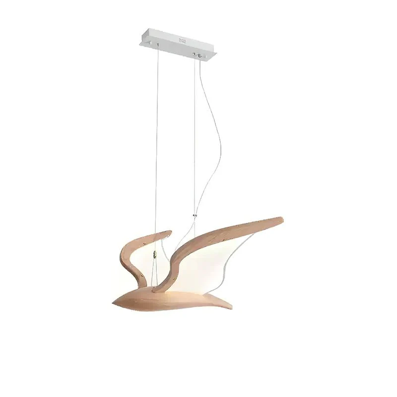 Lustra Chandelier Bird Form Wood Sculptural - Image 36