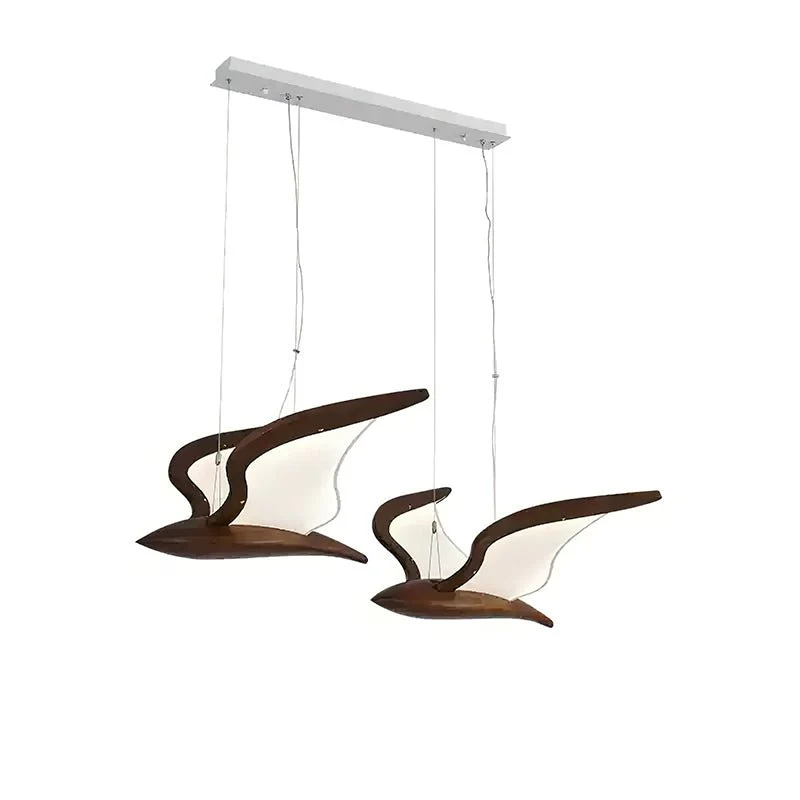 Lustra Chandelier Bird Form Wood Sculptural - Image 39