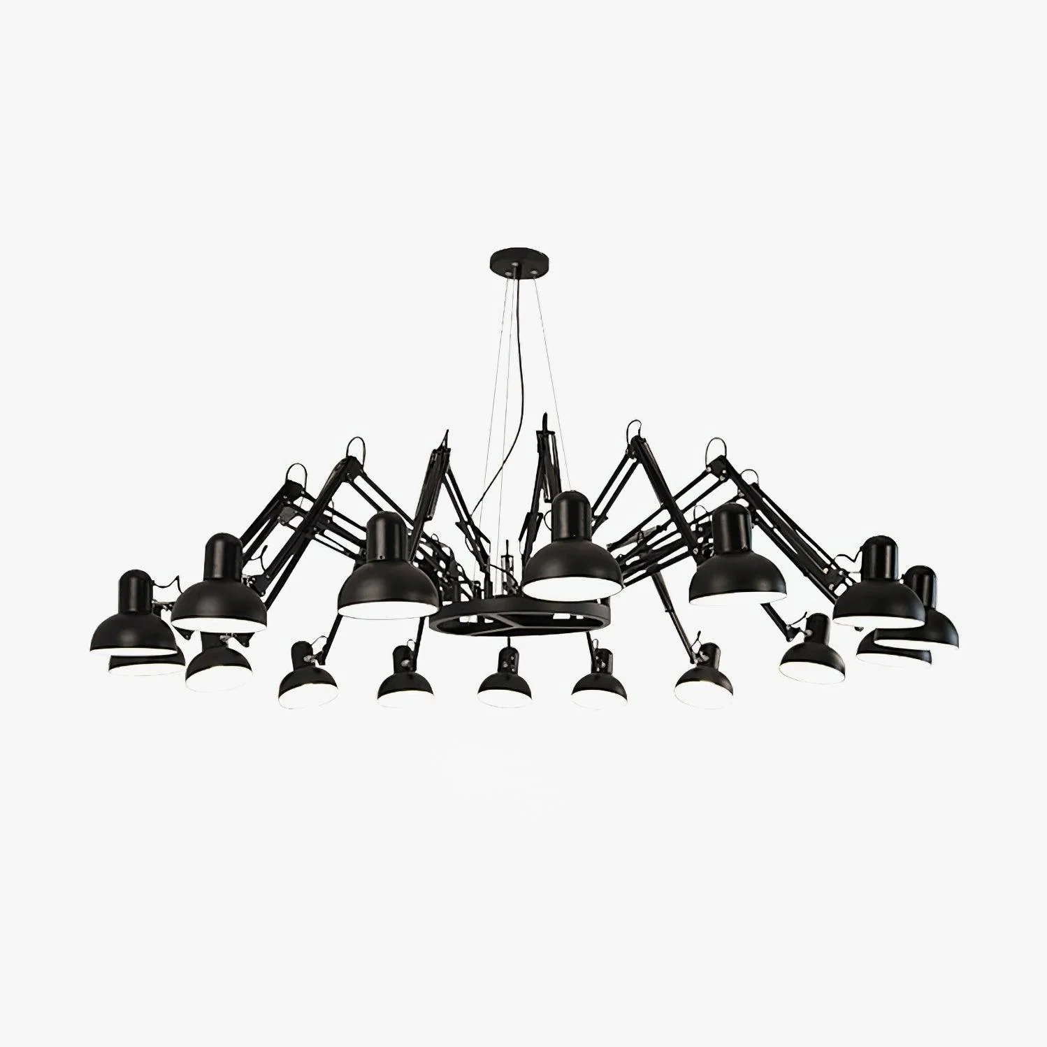 Lustra Chandelier Black Adjustable Multi Arm - Image 13