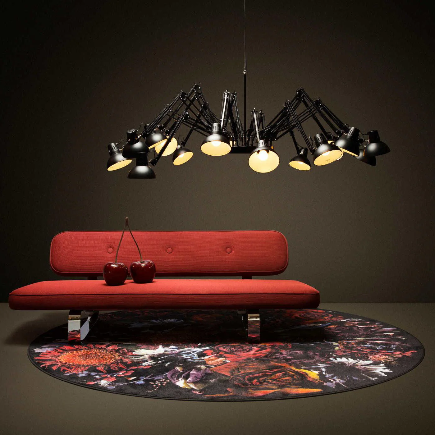 Lustra Chandelier Black Adjustable Multi Arm - Image 28