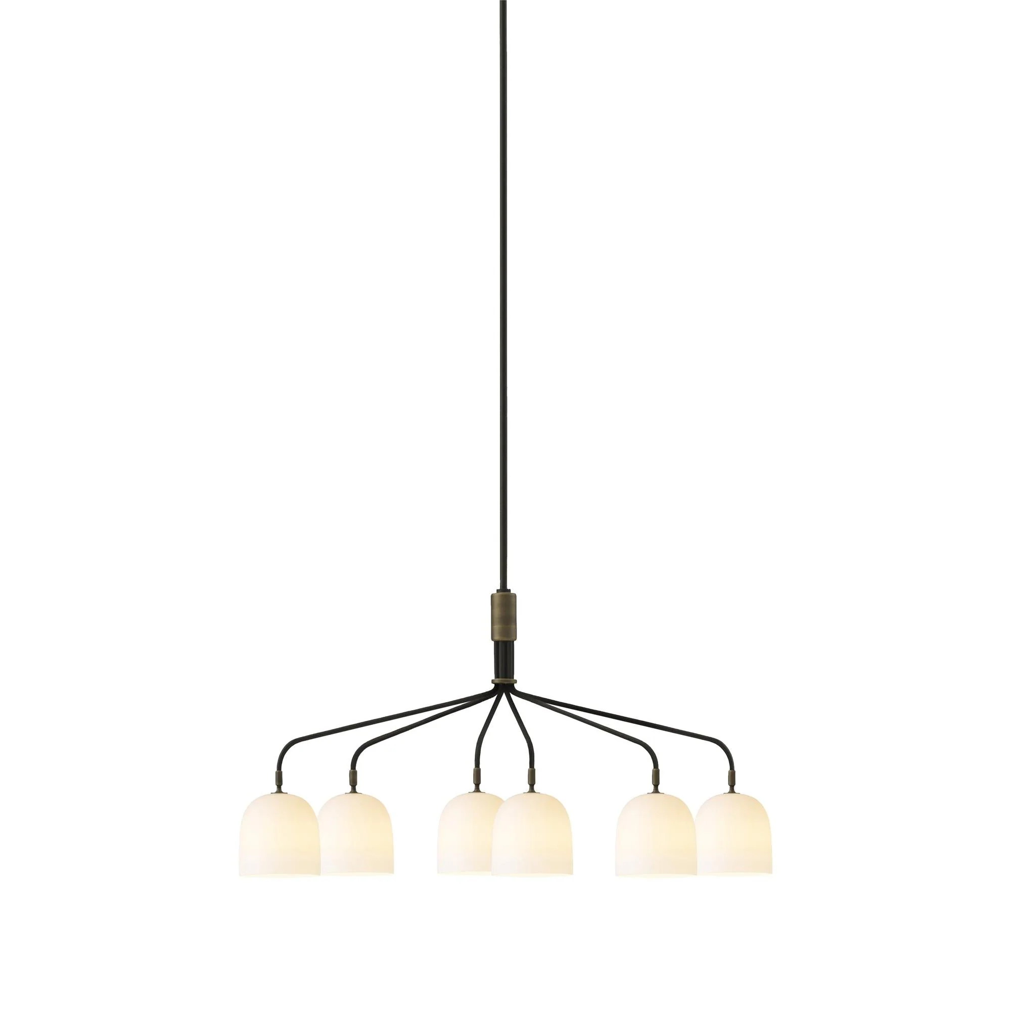 Lustra Chandelier Black Brass Industrial - Image 10