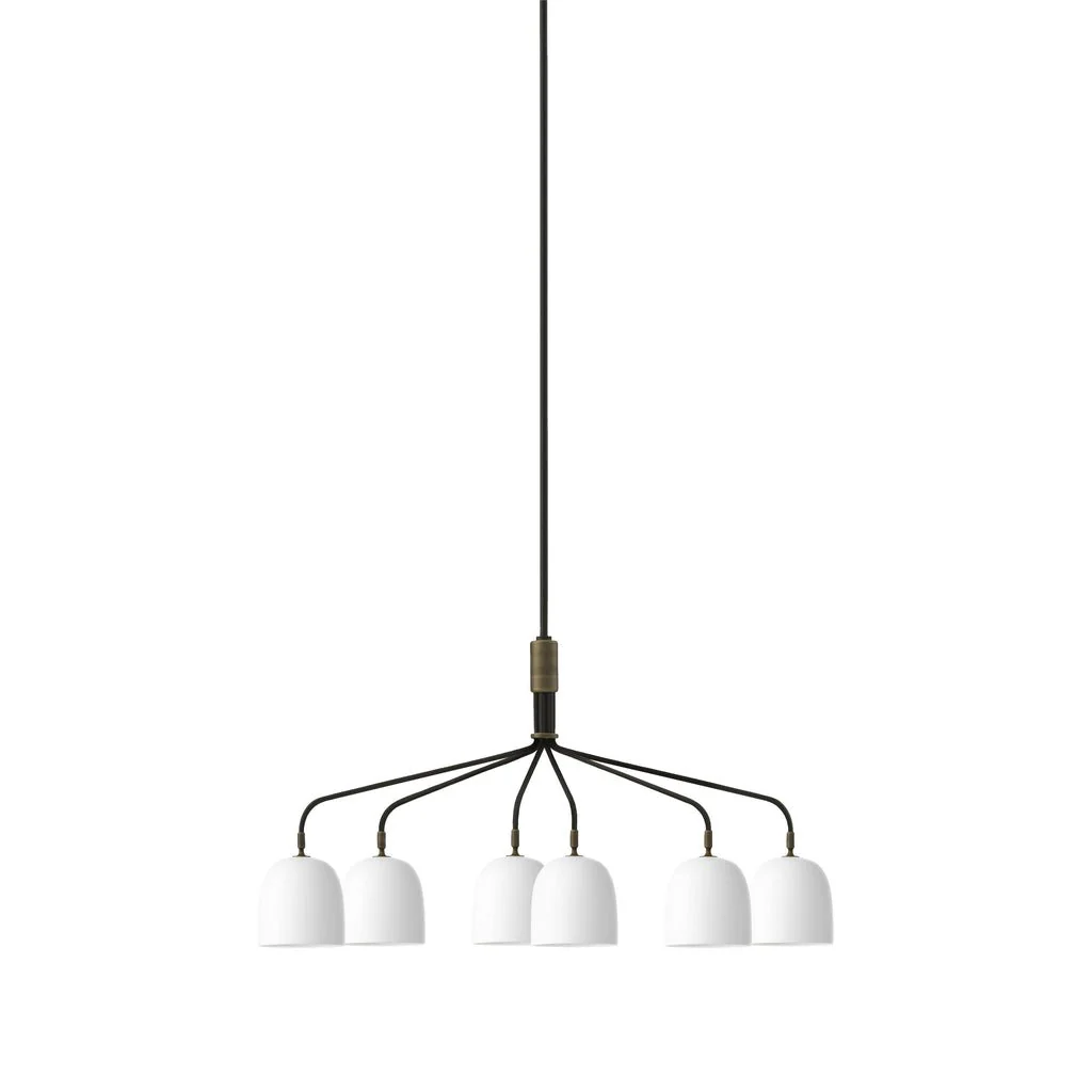Lustra Chandelier Black Brass Industrial - Image 11