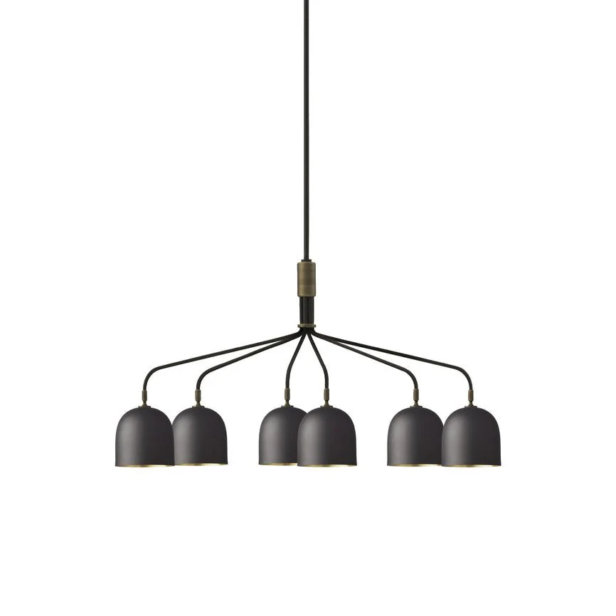 Lustra Chandelier Black Brass Industrial - Image 18