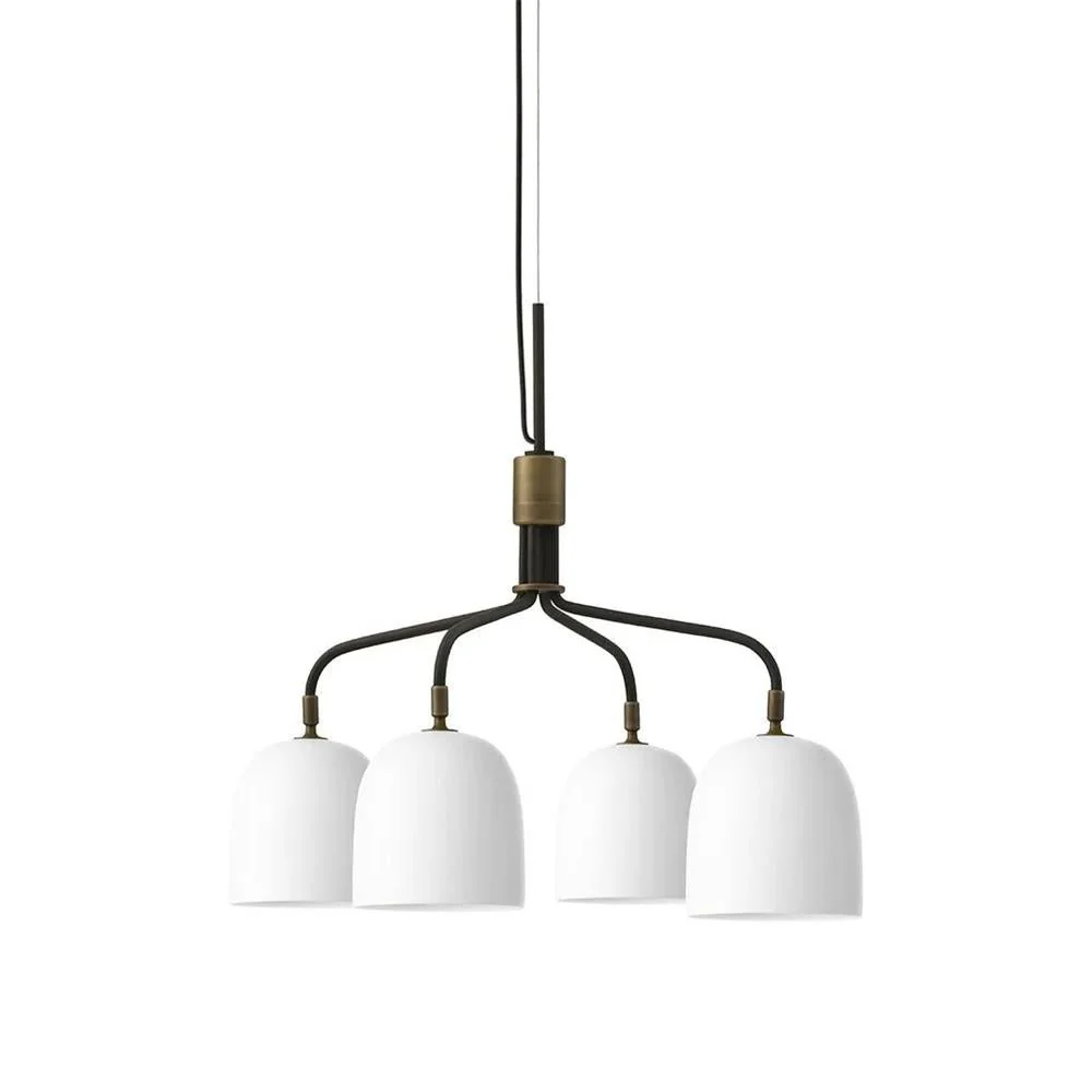 Lustra Chandelier Black Brass Industrial - Image 20