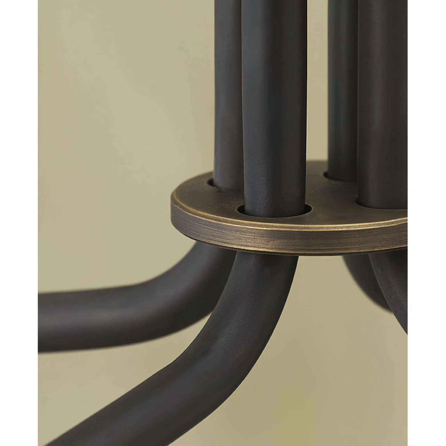 Lustra Chandelier Black Brass Industrial - Image 23