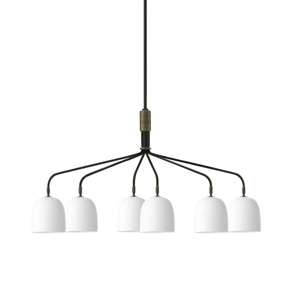 Lustra Chandelier Black Brass Industrial - Image 27