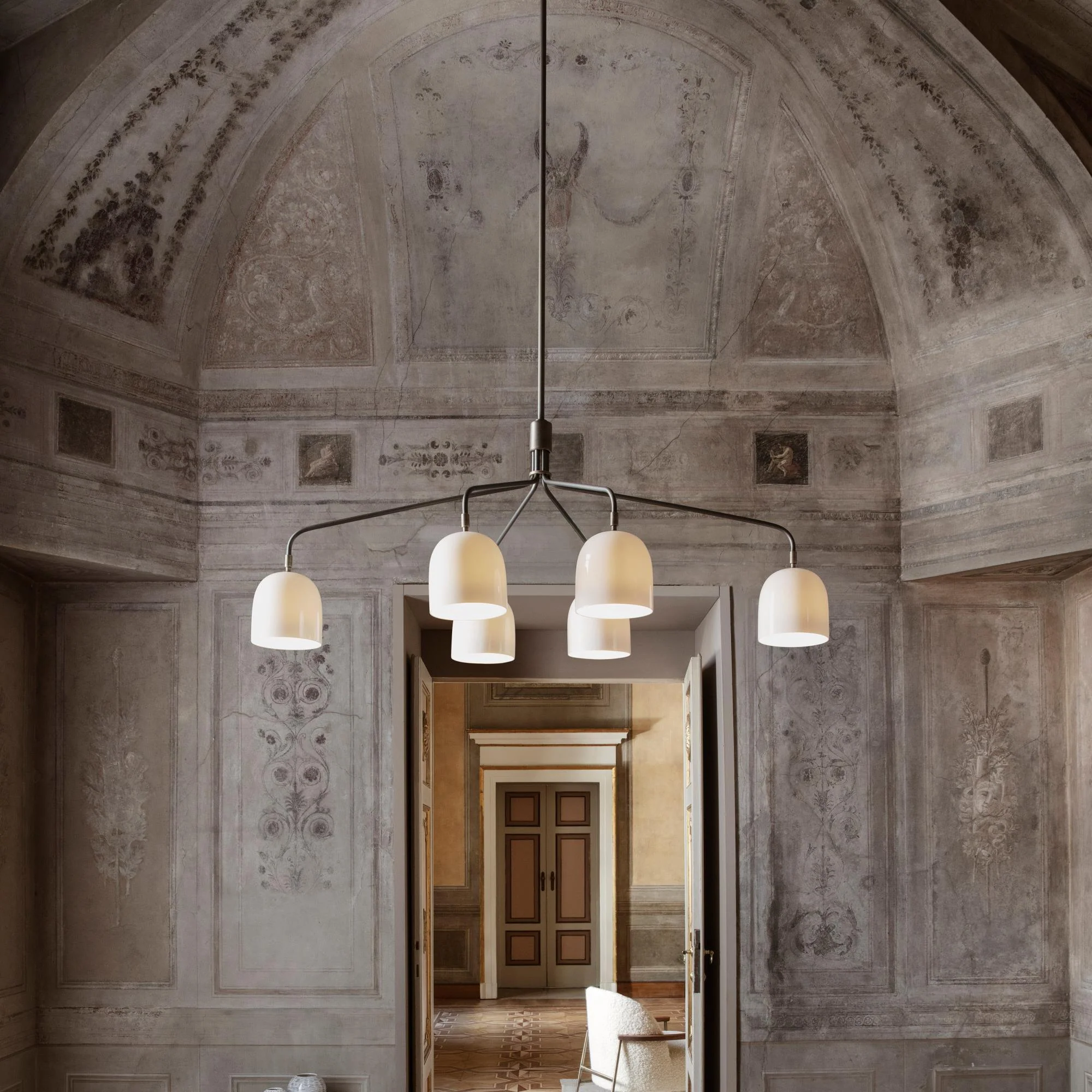 Lustra Chandelier Black Brass Industrial - Image 28
