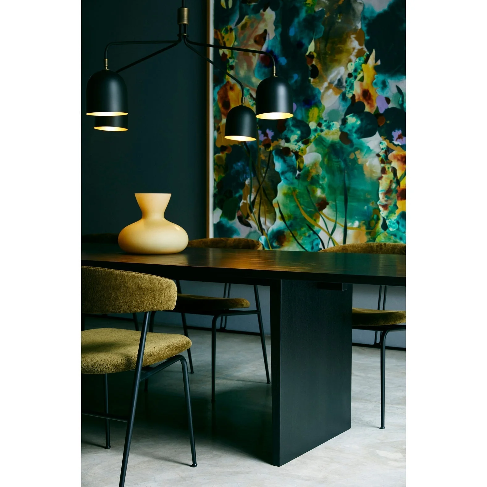 Lustra Chandelier Black Brass Industrial - Image 37