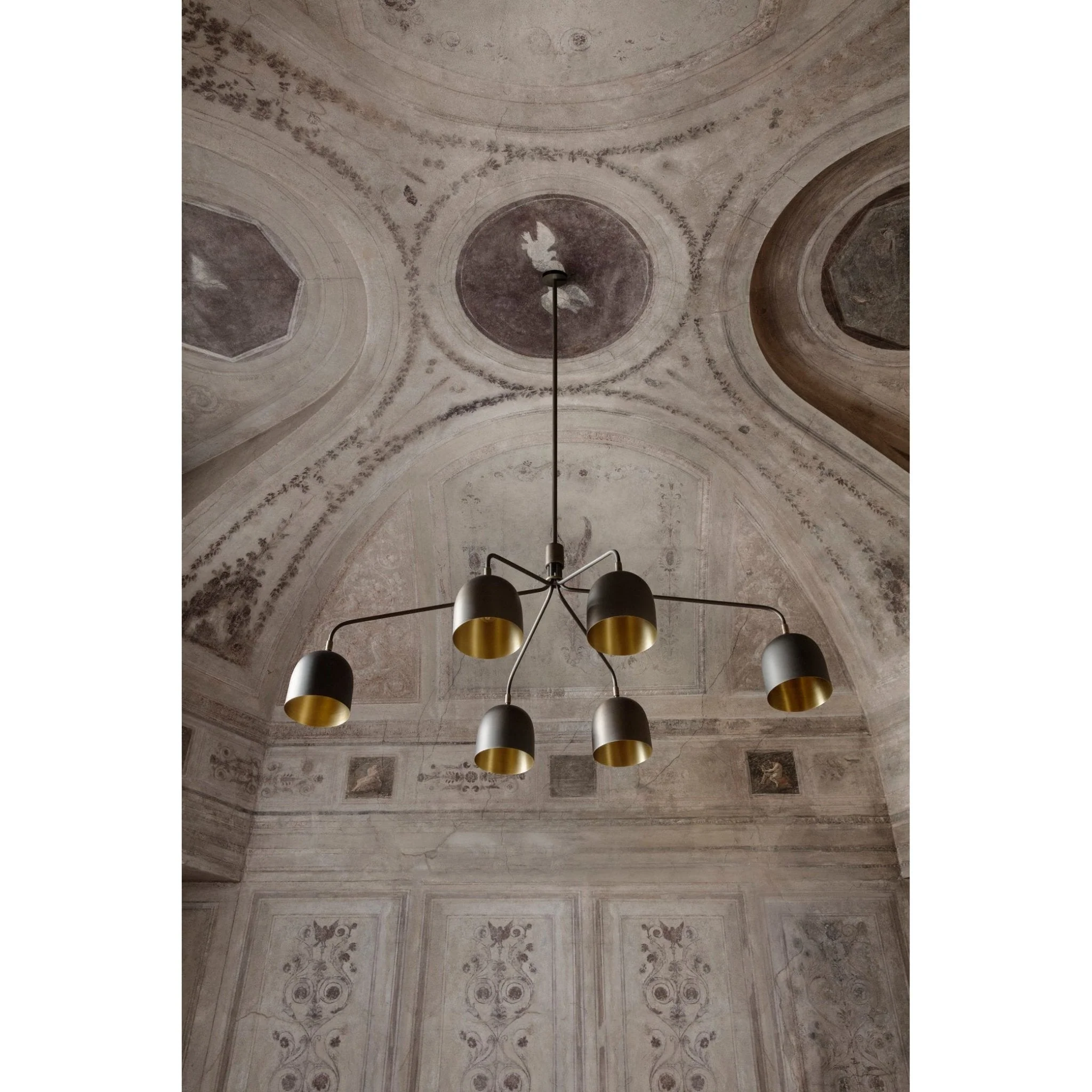 Lustra Chandelier Black Brass Industrial - Image 7