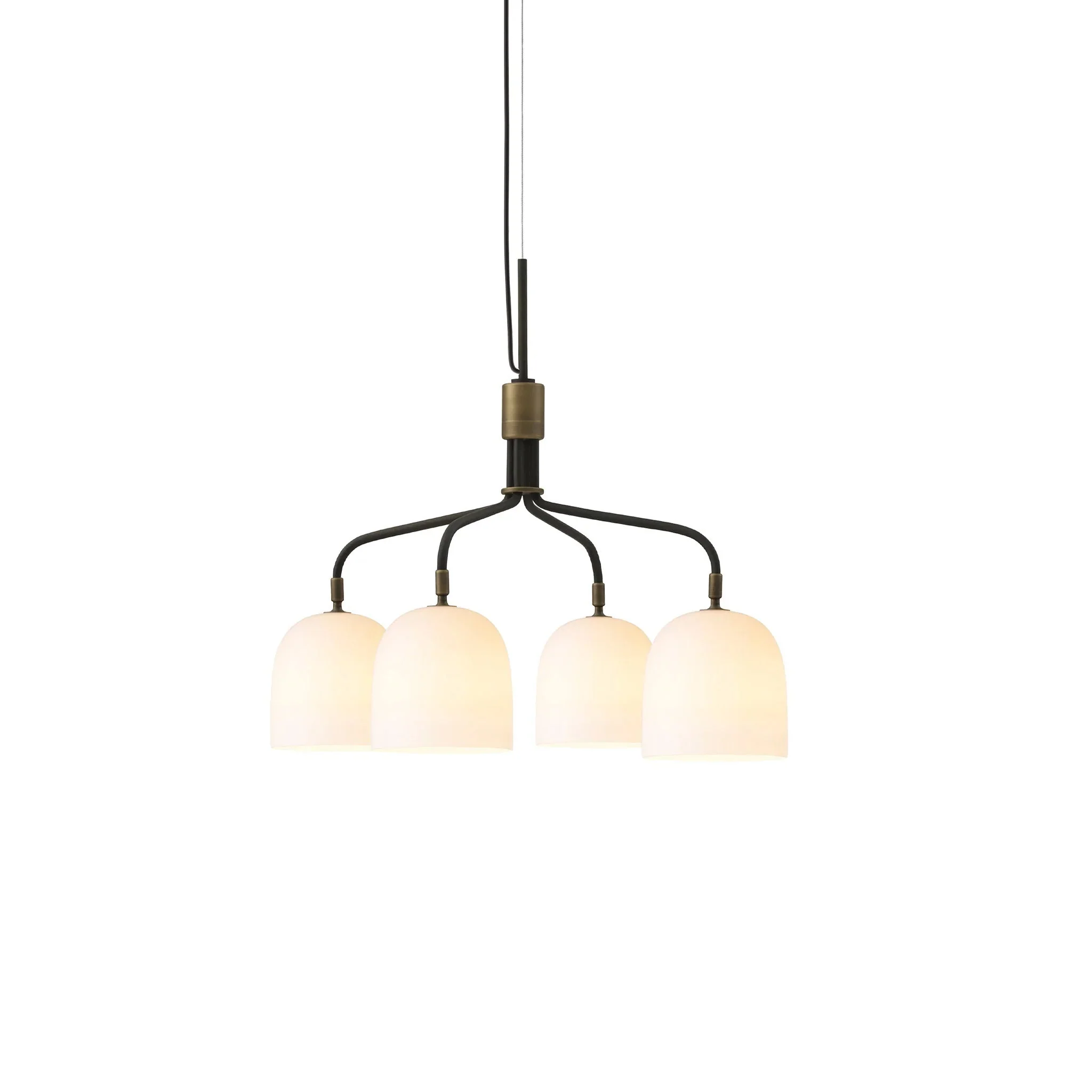 Lustra Chandelier Black Brass Industrial - Image 9