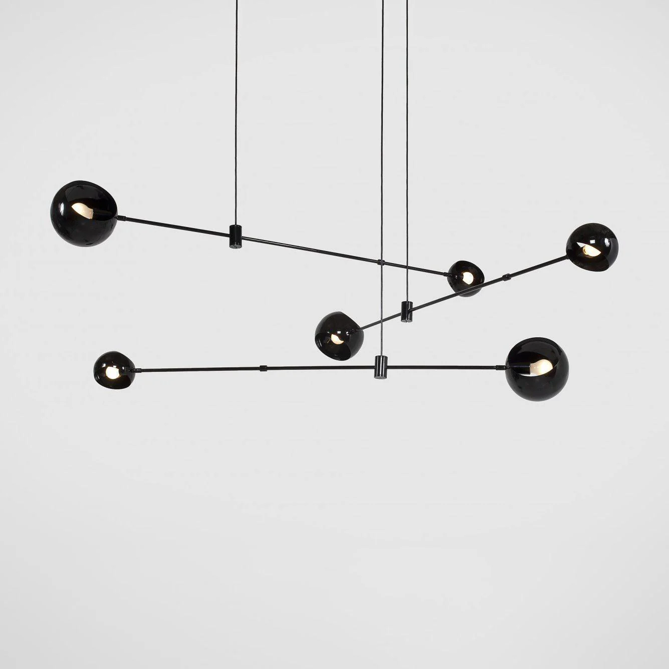 Lustra Chandelier Black Glass Acaba Elegant - Image 10