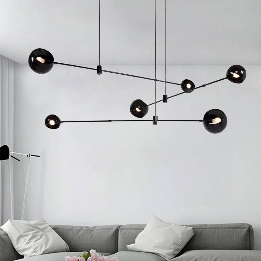 Lustra Chandelier Black Glass Acaba Elegant - Image 16