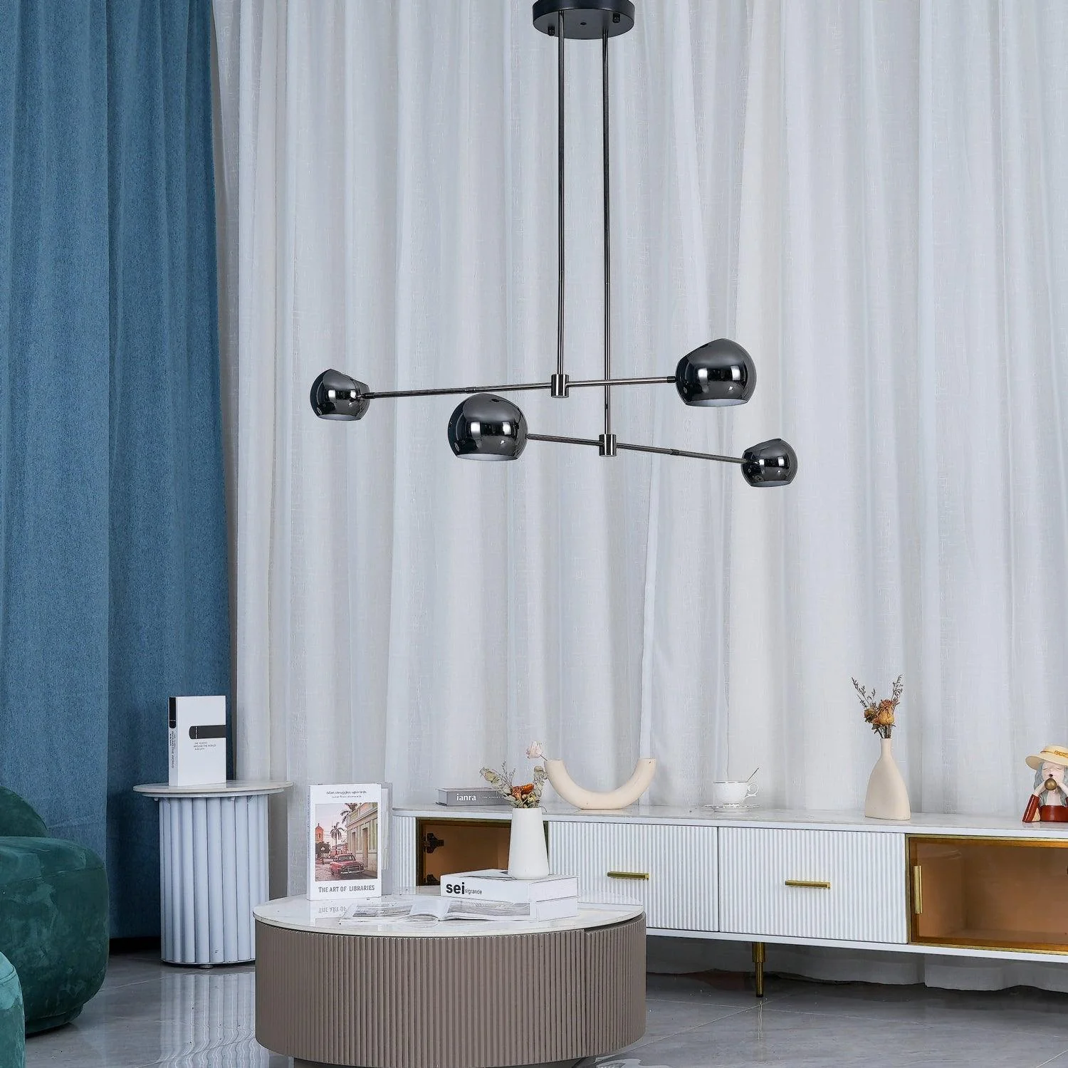 Lustra Chandelier Black Glass Acaba Elegant - Image 18