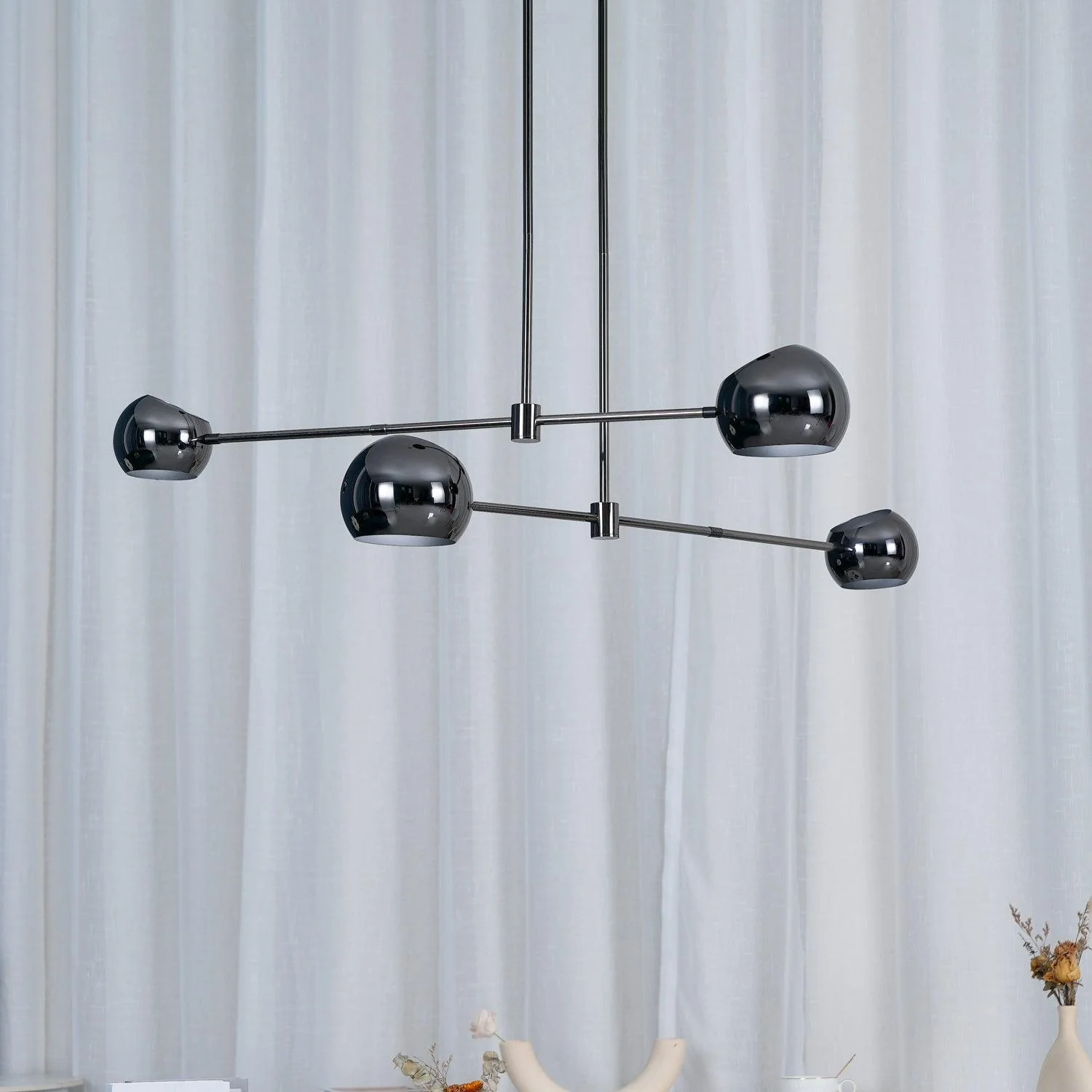 Lustra Chandelier Black Glass Acaba Elegant - Image 19