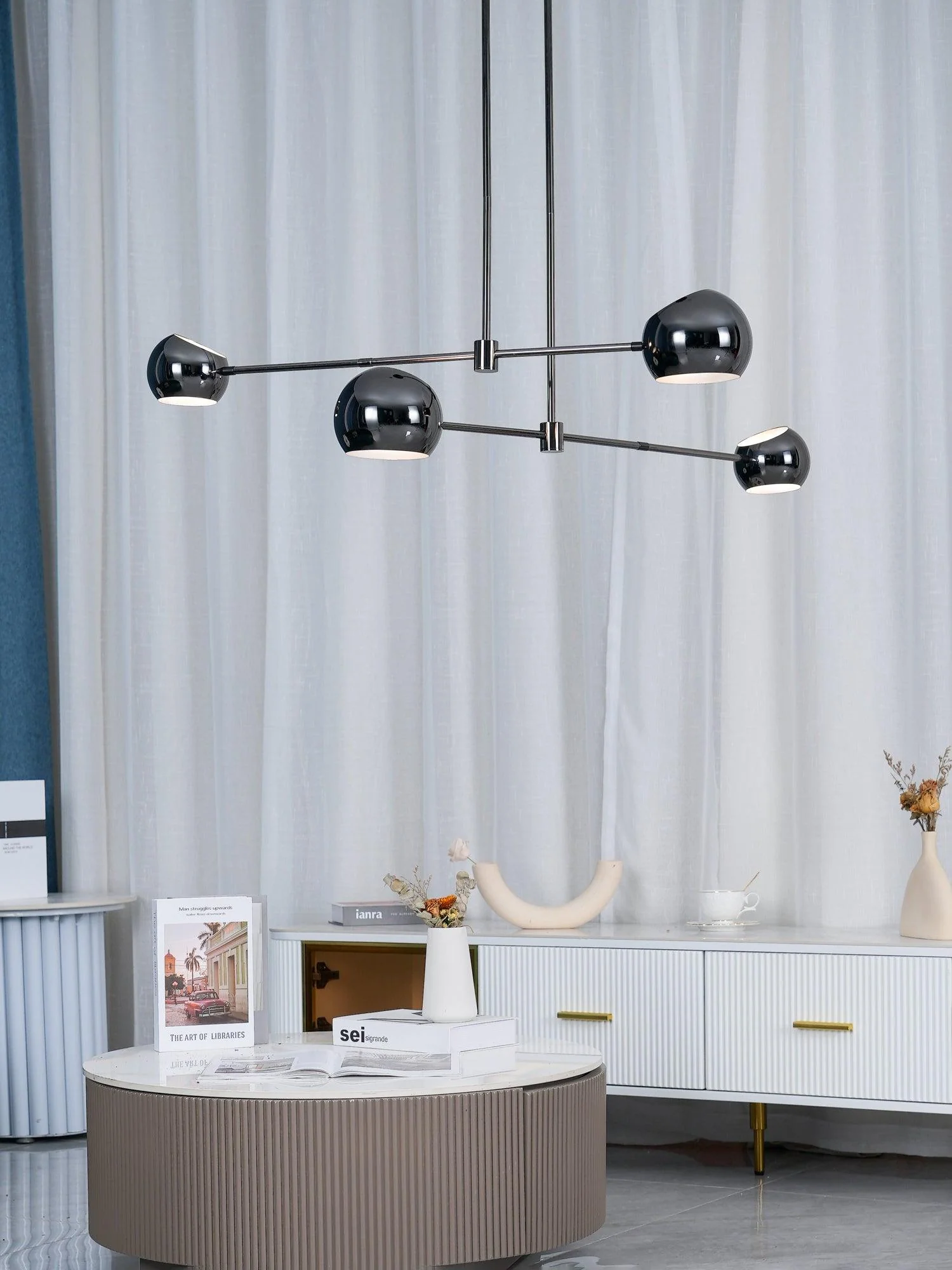 Lustra Chandelier Black Glass Acaba Elegant - Image 20