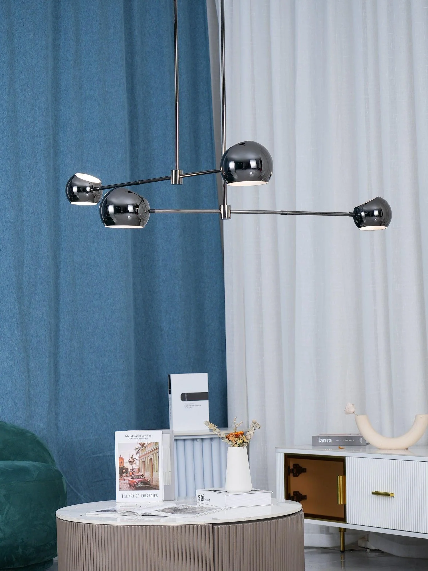 Lustra Chandelier Black Glass Acaba Elegant - Image 21
