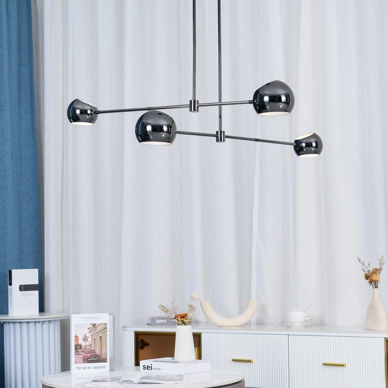 Lustra Chandelier Black Glass Acaba Elegant - Image 22