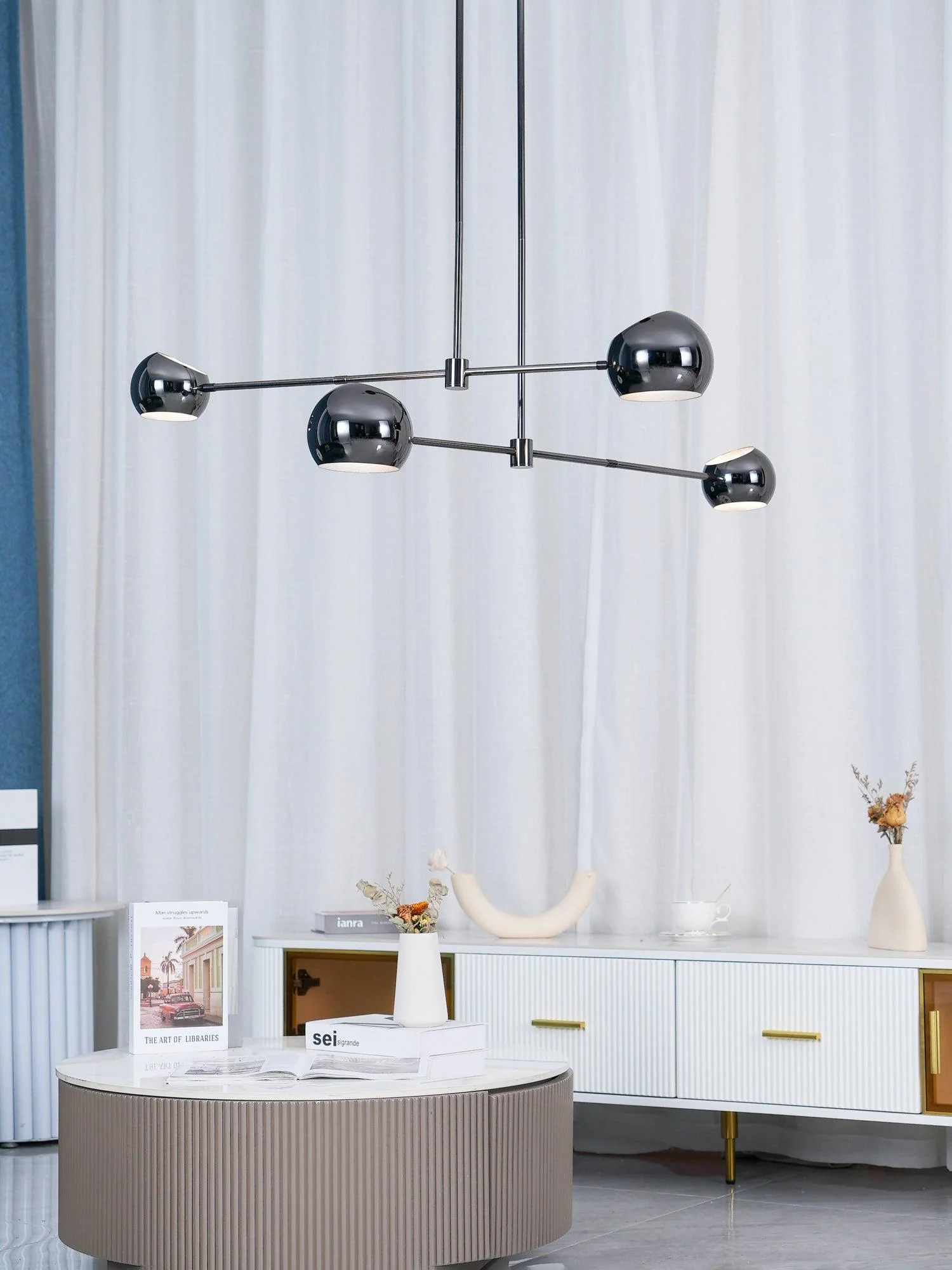 Lustra Chandelier Black Glass Acaba Elegant - Image 24