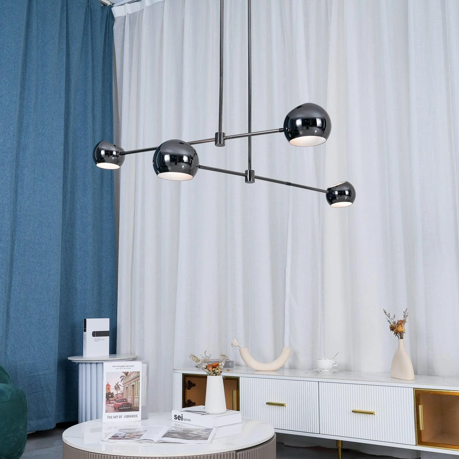 Lustra Chandelier Black Glass Acaba Elegant - Image 29
