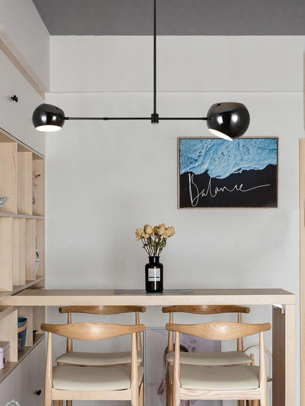 Lustra Chandelier Black Glass Acaba Elegant - Image 3
