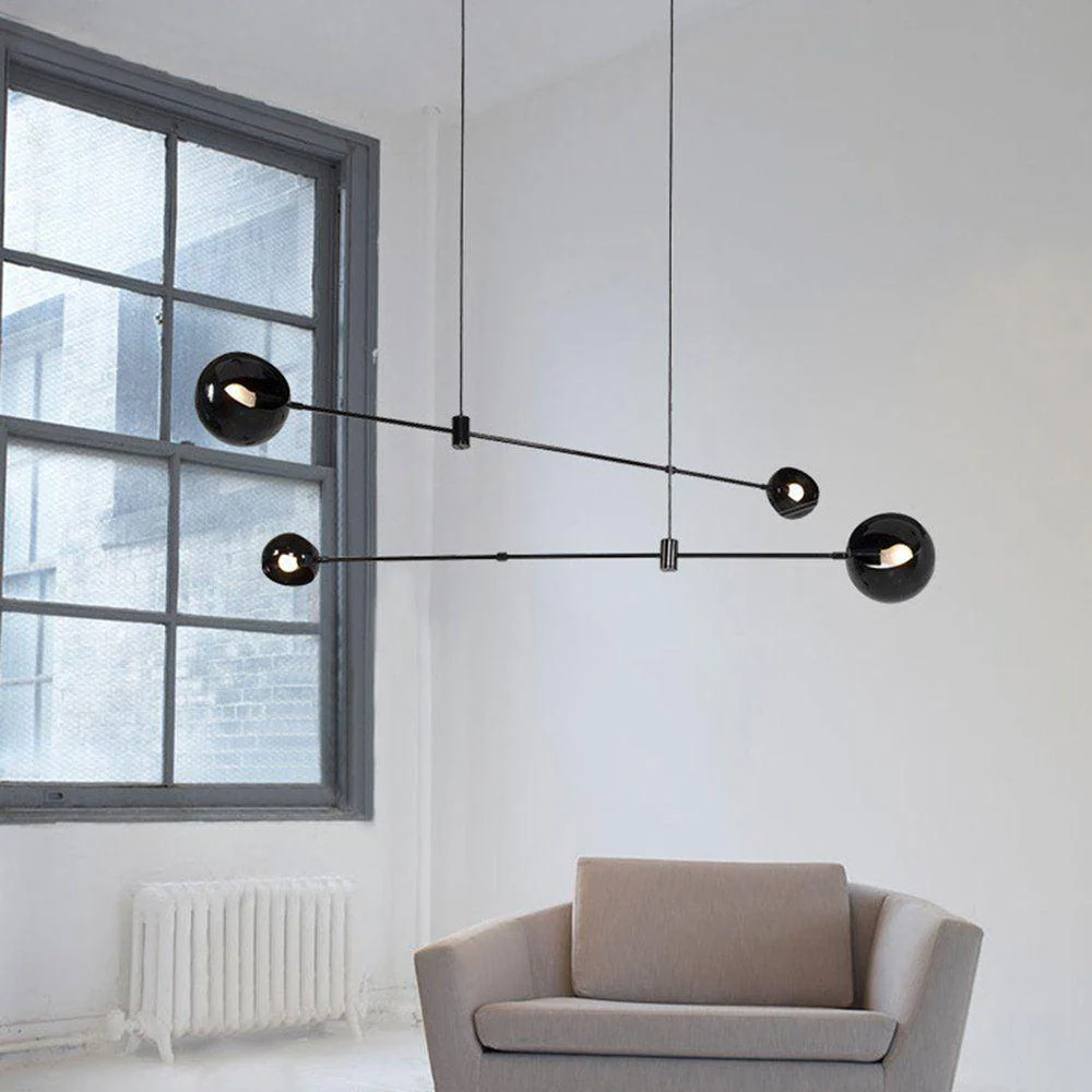 Lustra Chandelier Black Glass Acaba Elegant - Image 34