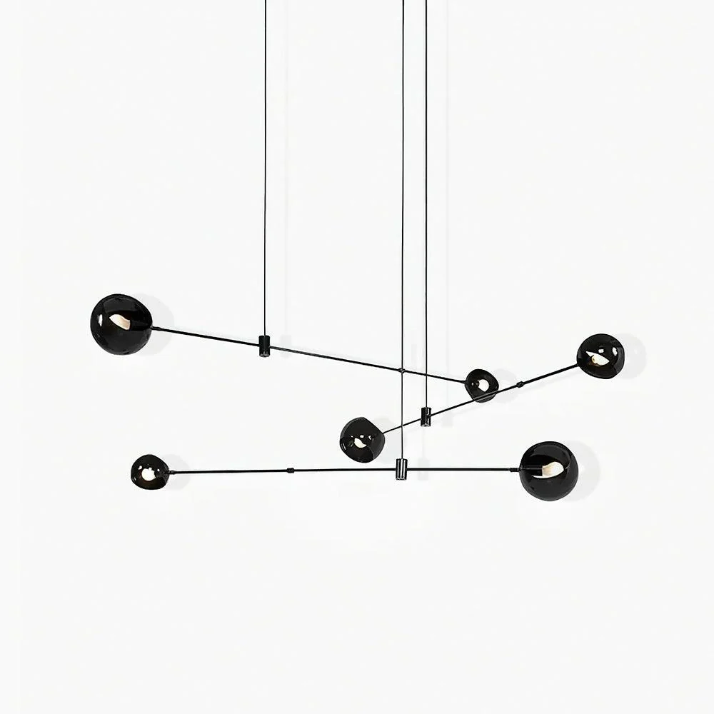 Lustra Chandelier Black Glass Acaba Elegant - Image 38