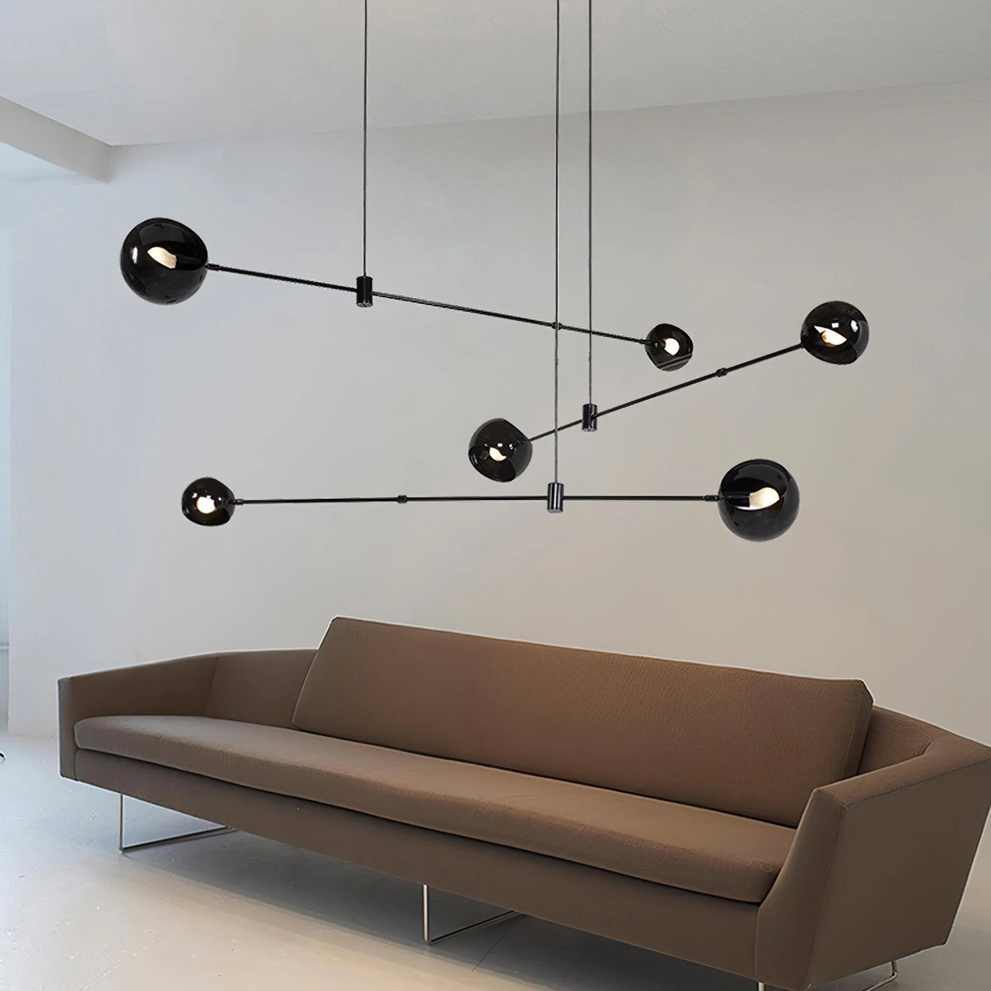 Lustra Chandelier Black Glass Acaba Elegant - Image 4