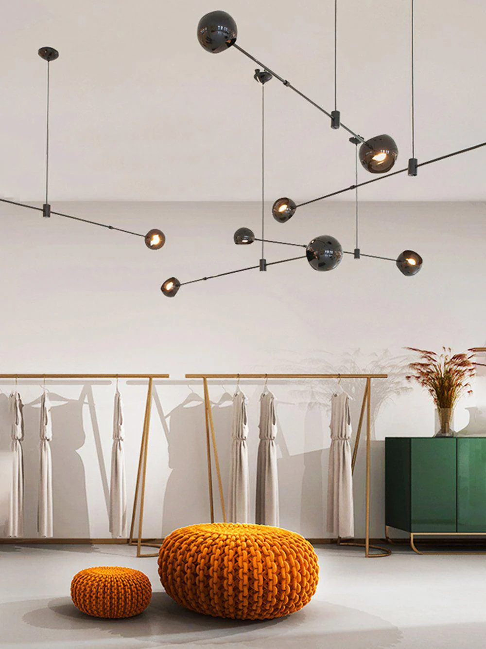 Lustra Chandelier Black Glass Acaba Elegant - Image 6