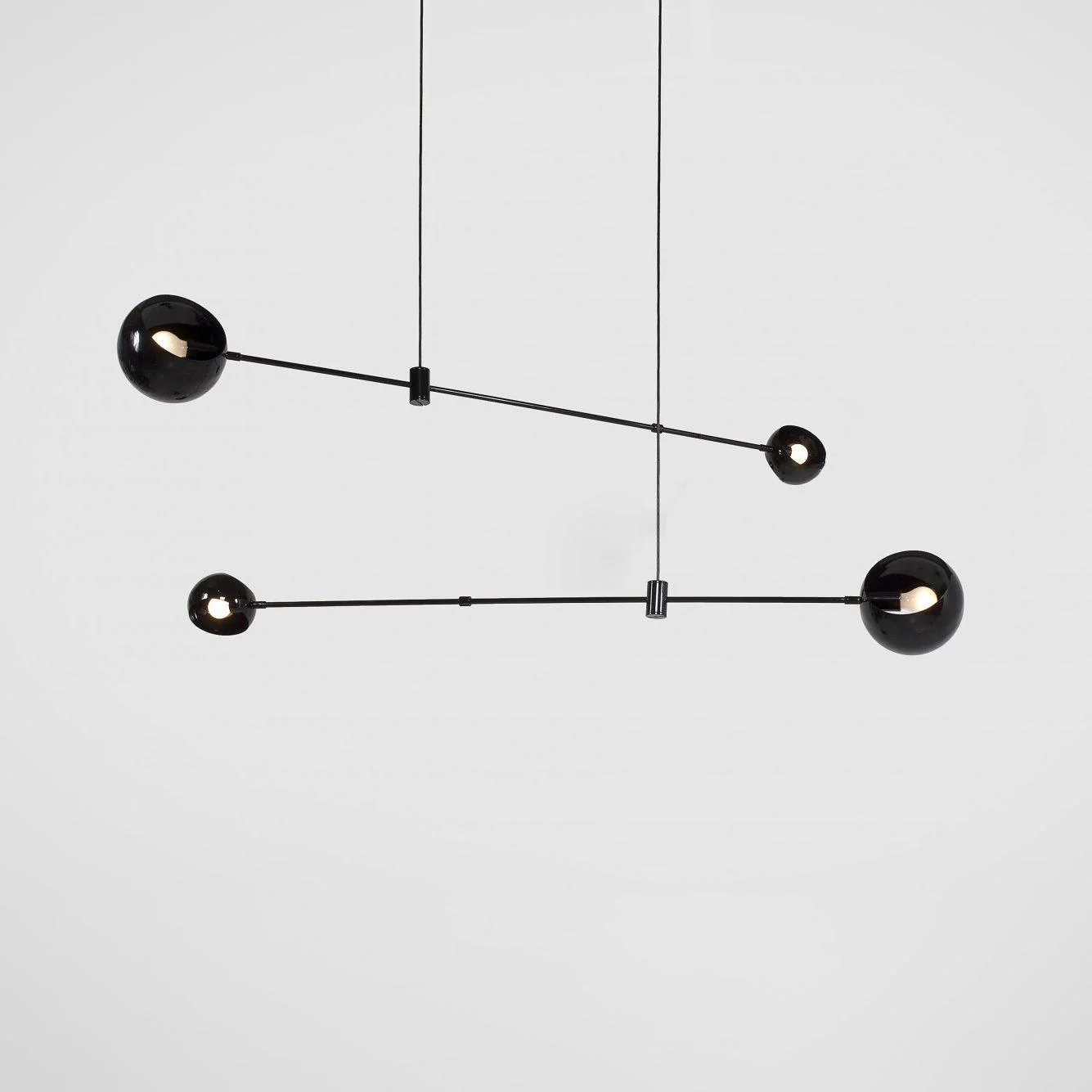 Lustra Chandelier Black Glass Acaba Elegant - Image 9