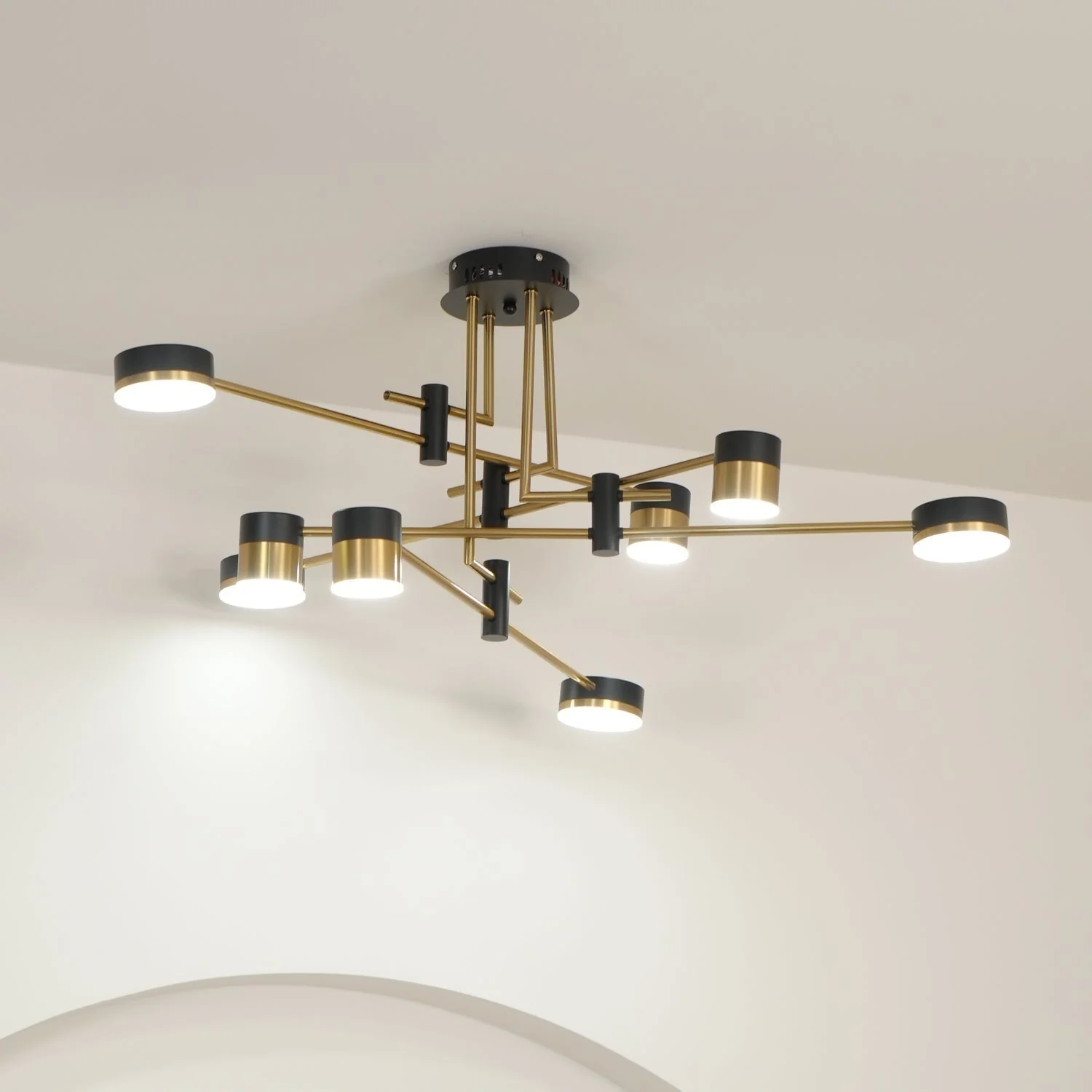 Lustra Chandelier Black Gold Spider Arms - Image 10