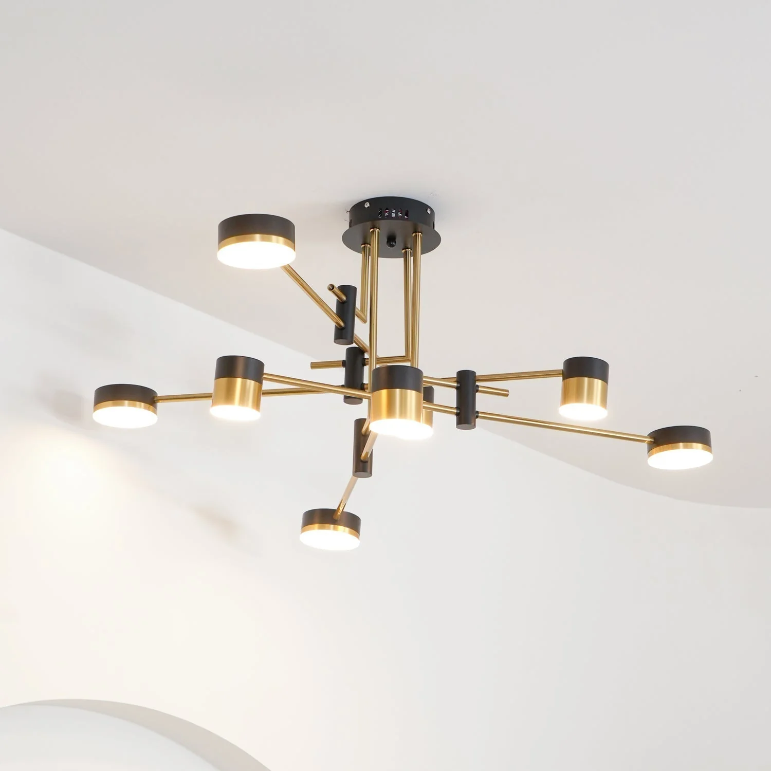 Lustra Chandelier Black Gold Spider Arms - Image 11