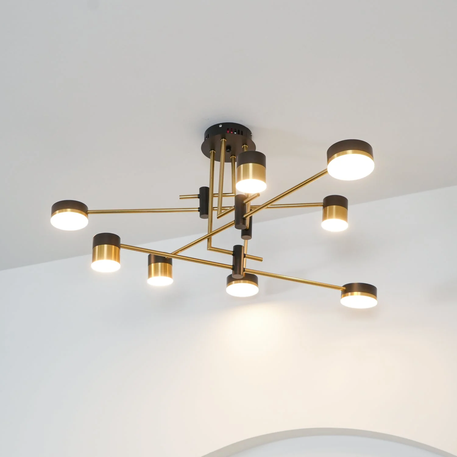 Lustra Chandelier Black Gold Spider Arms - Image 8