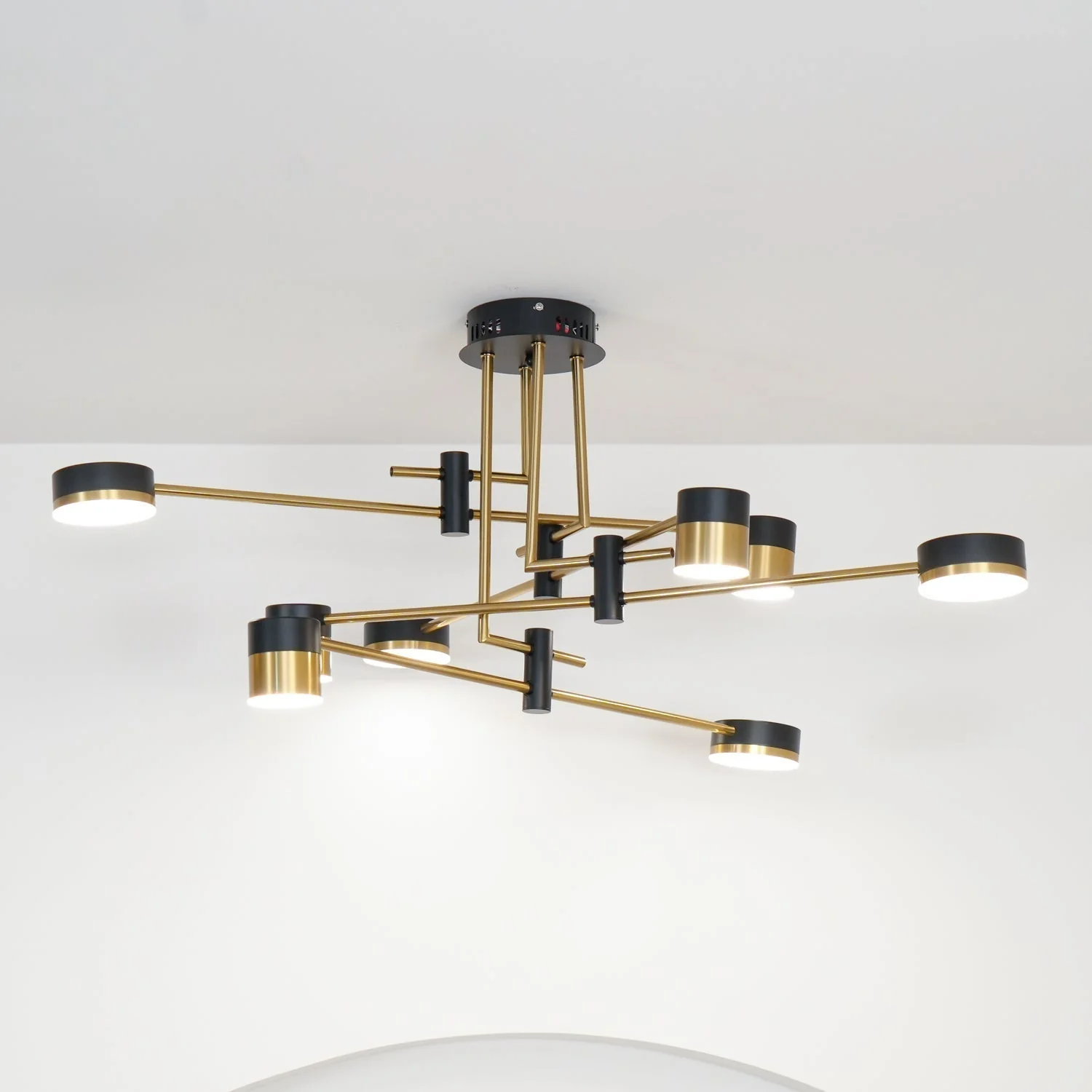 Lustra Chandelier Black Gold Spider Arms - Image 9