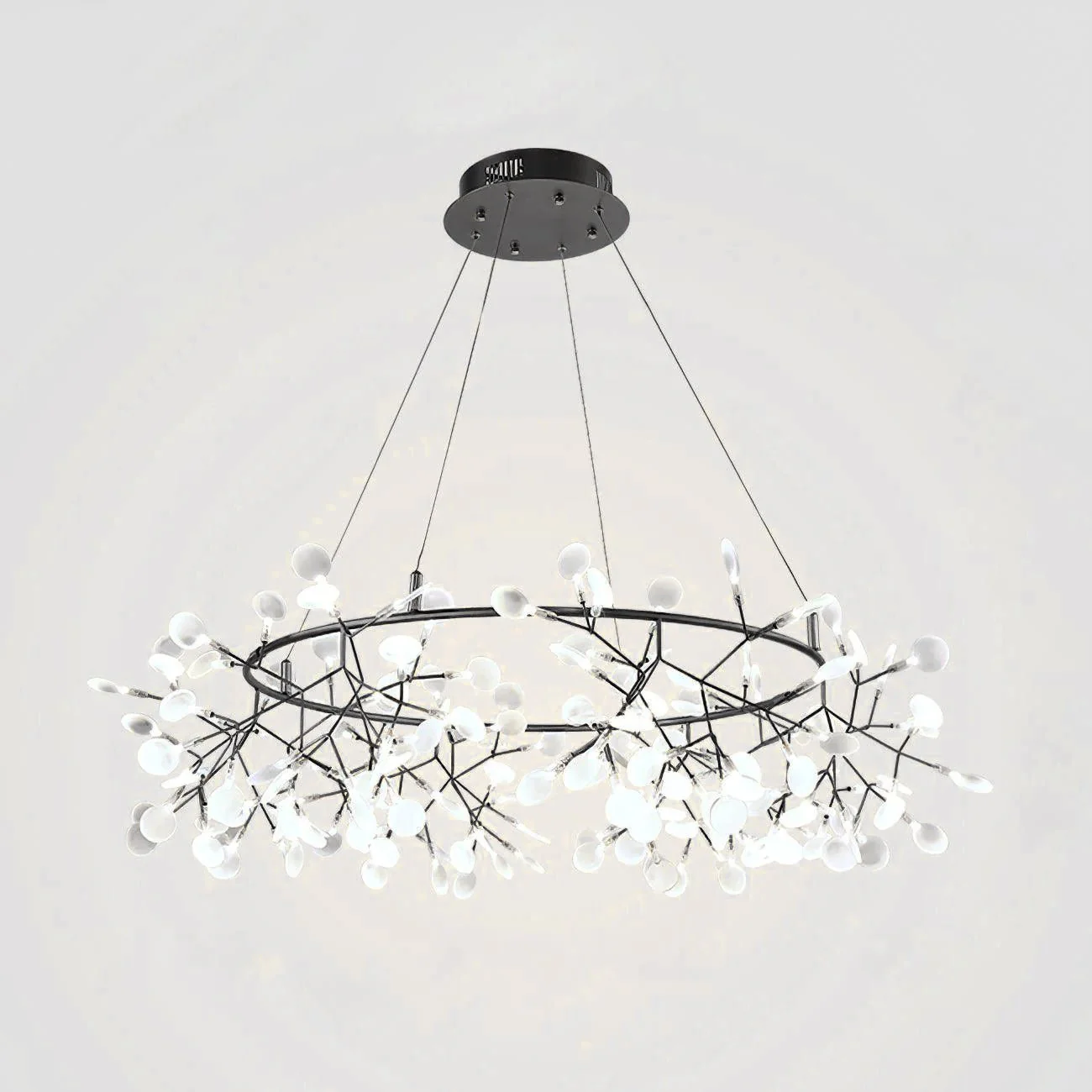 Lustra Chandelier Black Ring Firefly Branch - Image 6