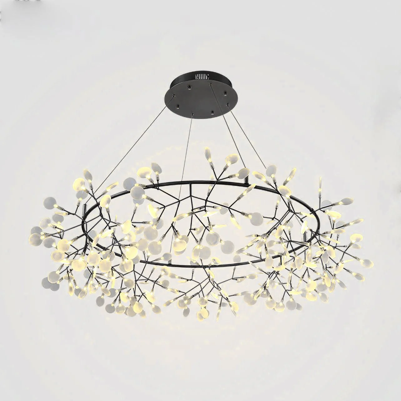 Lustra Chandelier Black Ring Firefly Branch - Image 7