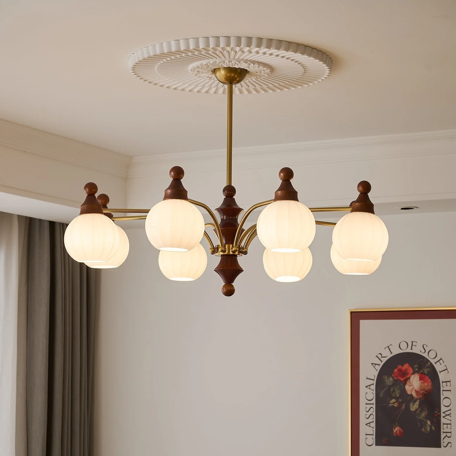Lustra Chandelier Blossom with Glass Shades - Image 16