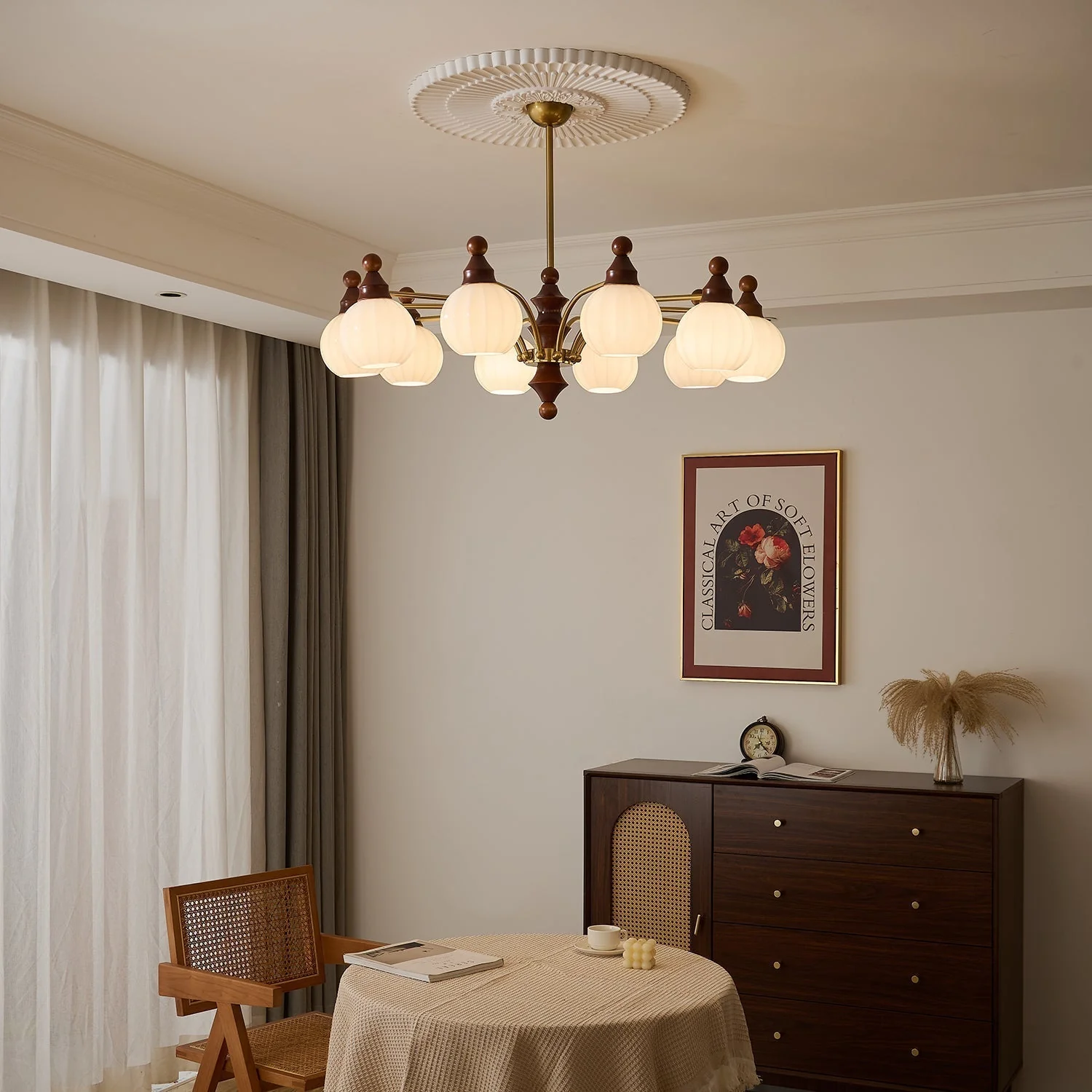 Lustra Chandelier Blossom with Glass Shades - Image 18