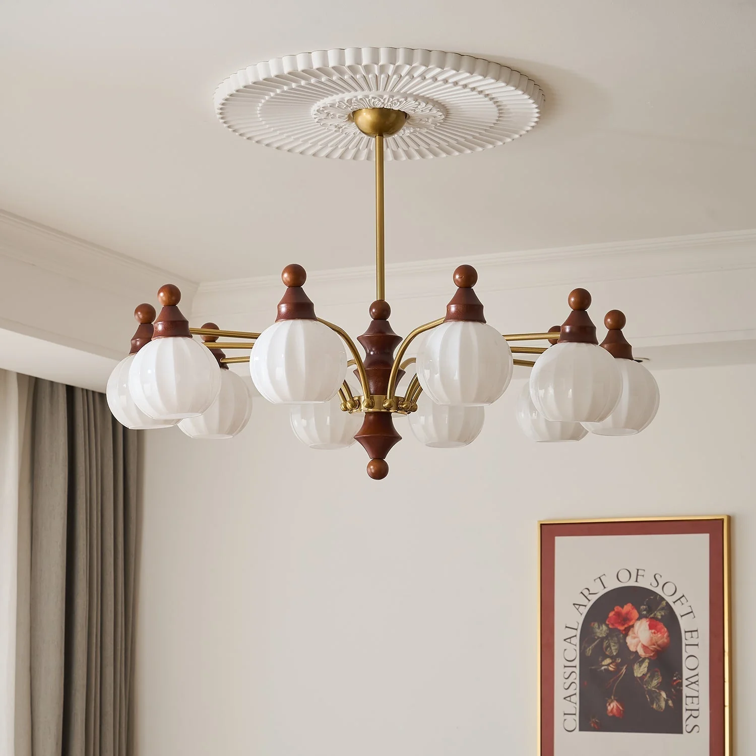 Lustra Chandelier Blossom with Glass Shades - Image 28