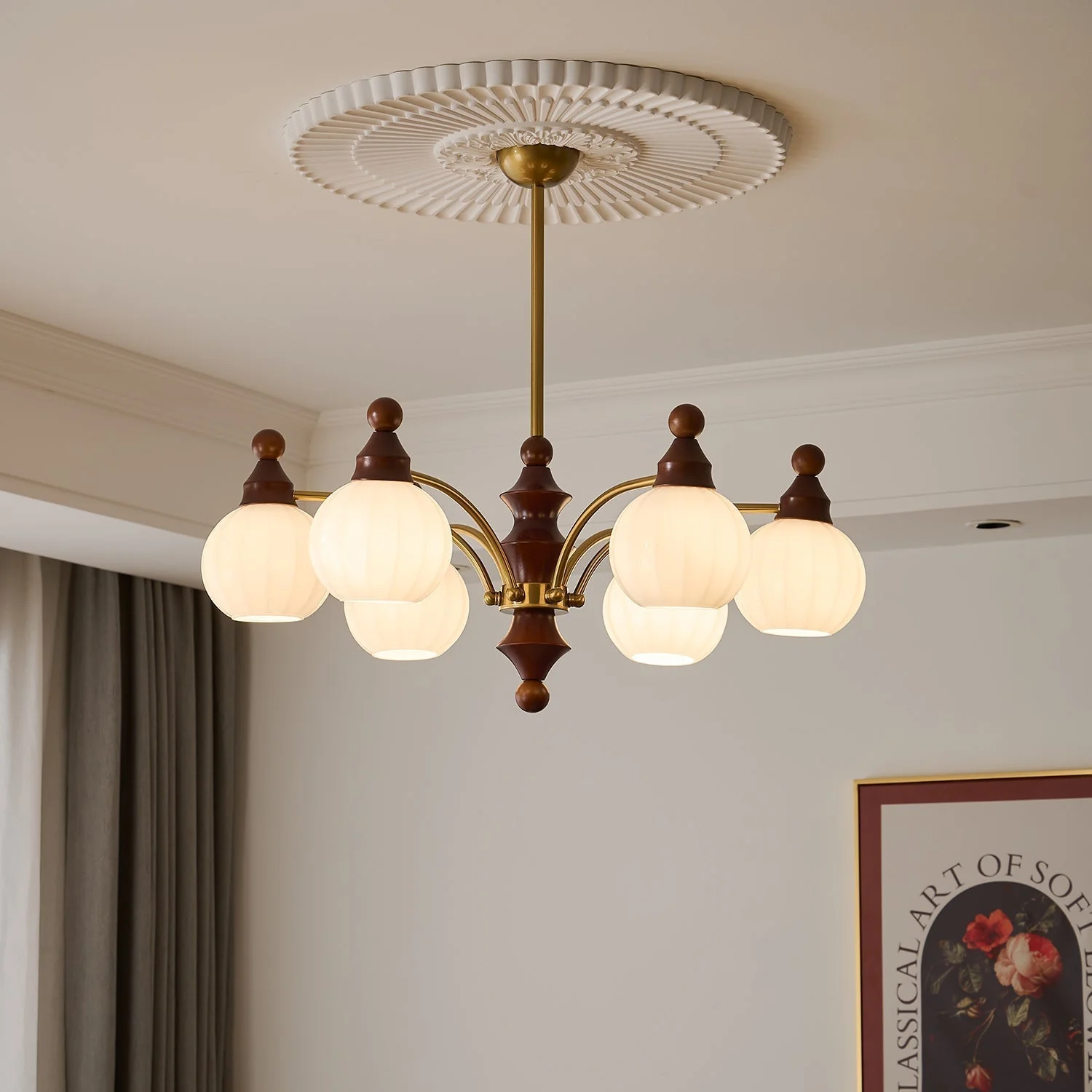 Lustra Chandelier Blossom with Glass Shades - Image 36