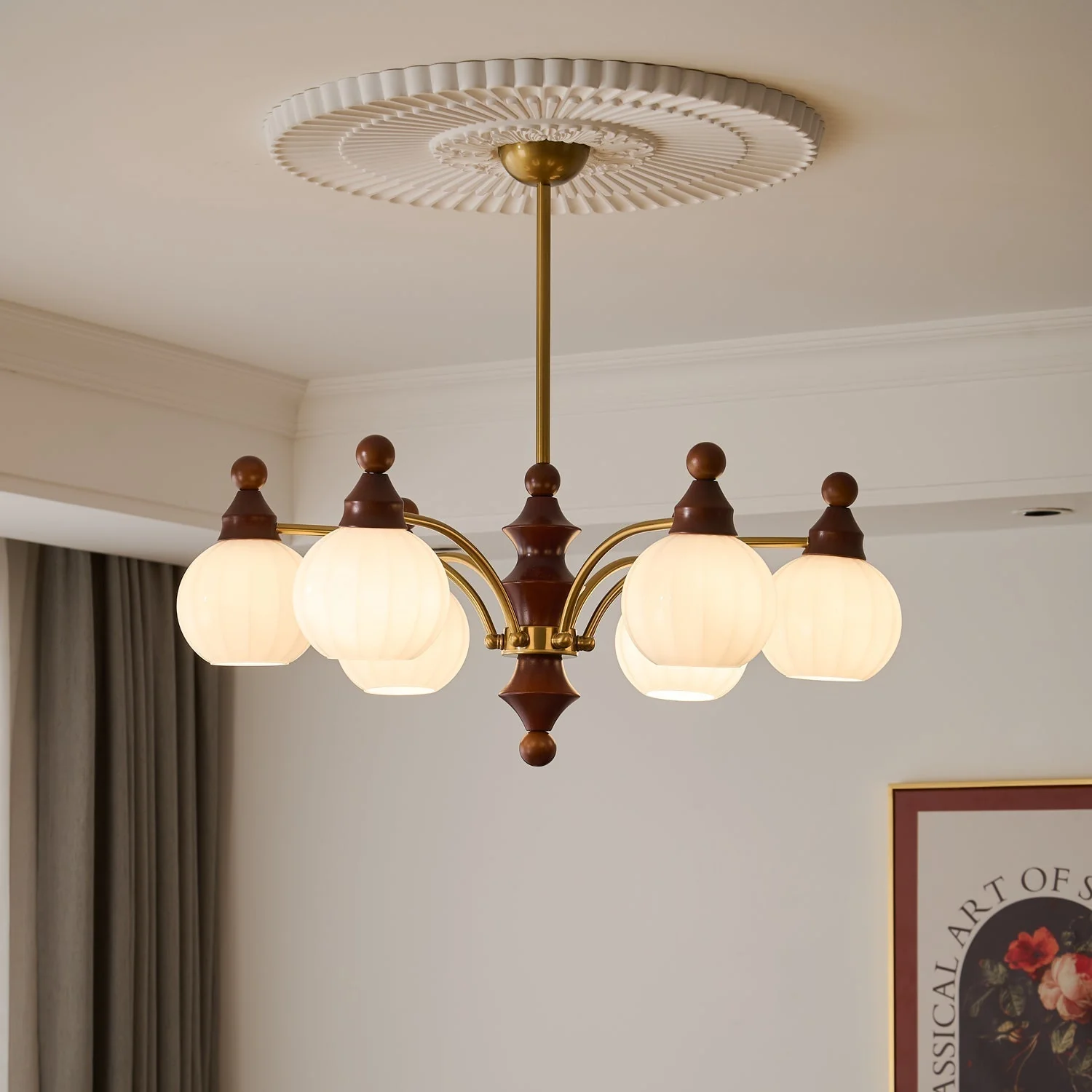 Lustra Chandelier Blossom with Glass Shades - Image 37