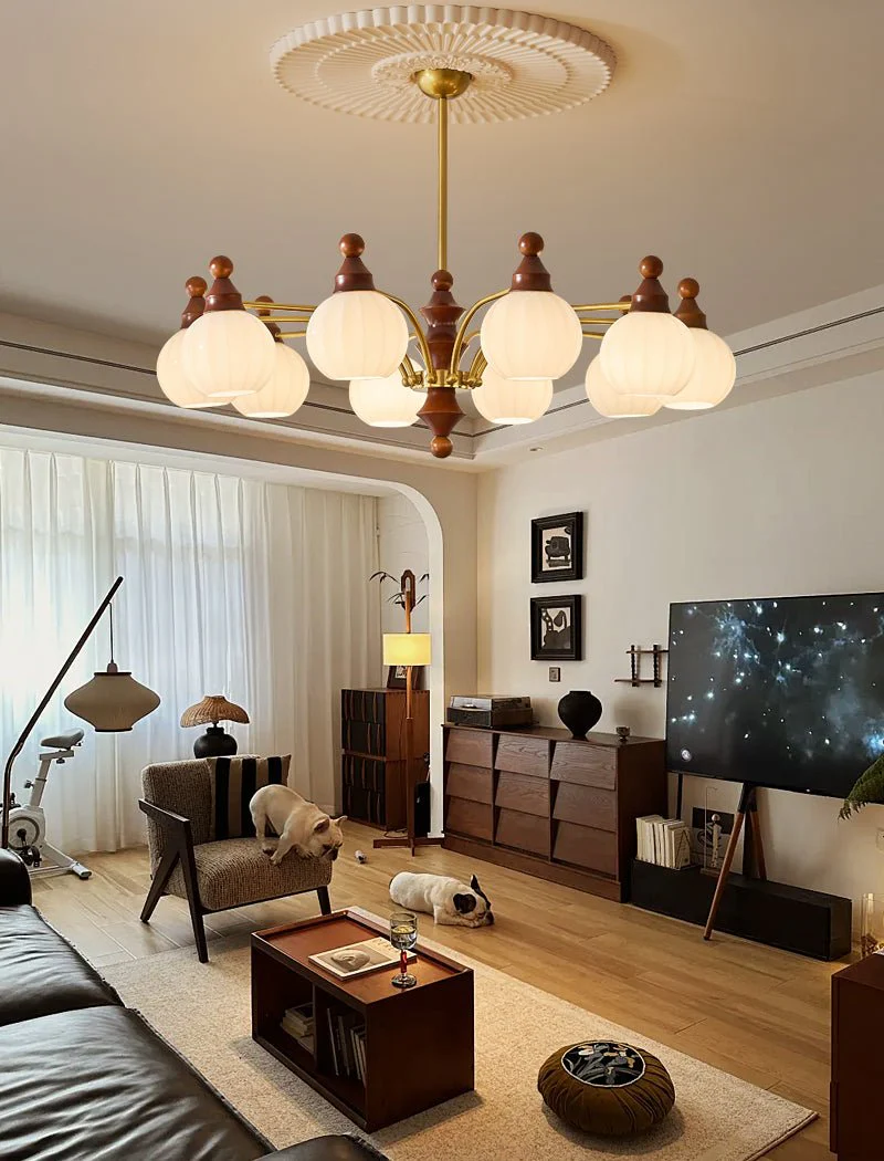 Lustra Chandelier Blossom with Glass Shades - Image 41