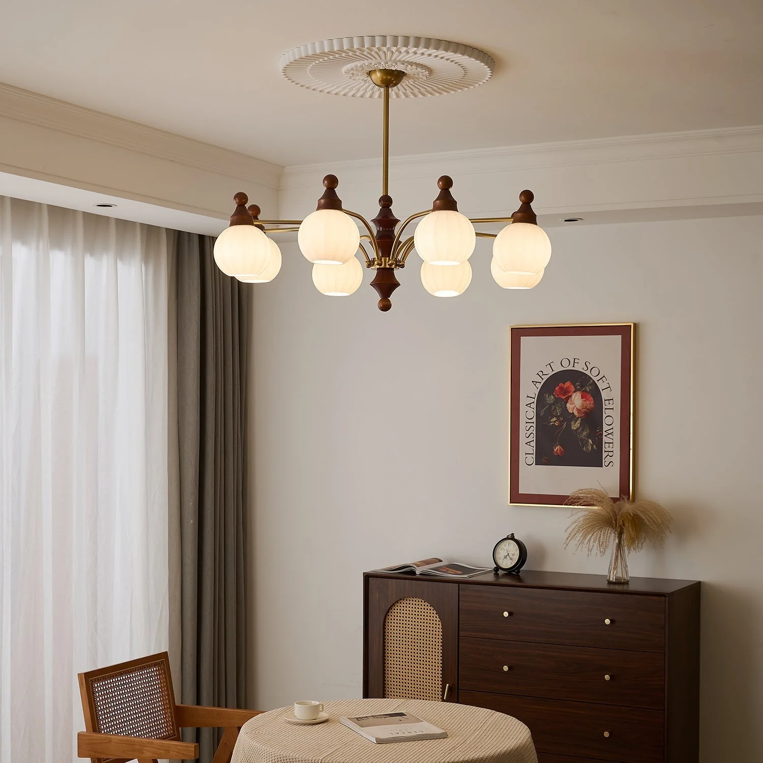 Lustra Chandelier Blossom with Glass Shades - Image 8