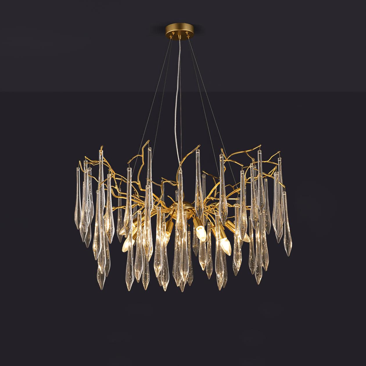 Lustra Chandelier Branch Crystal Pendant Sculptural Artistic - Image 10