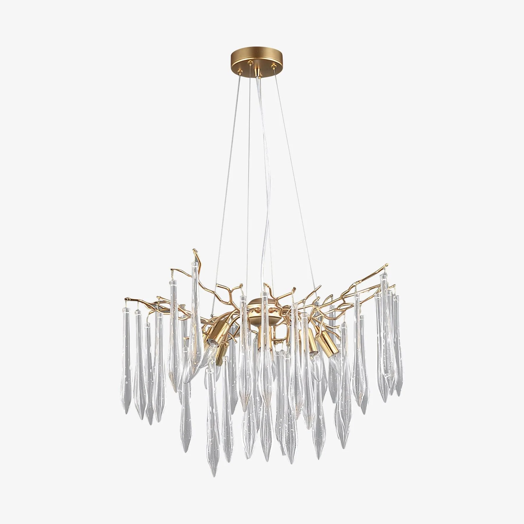 Lustra Chandelier Branch Crystal Pendant Sculptural Artistic - Image 13