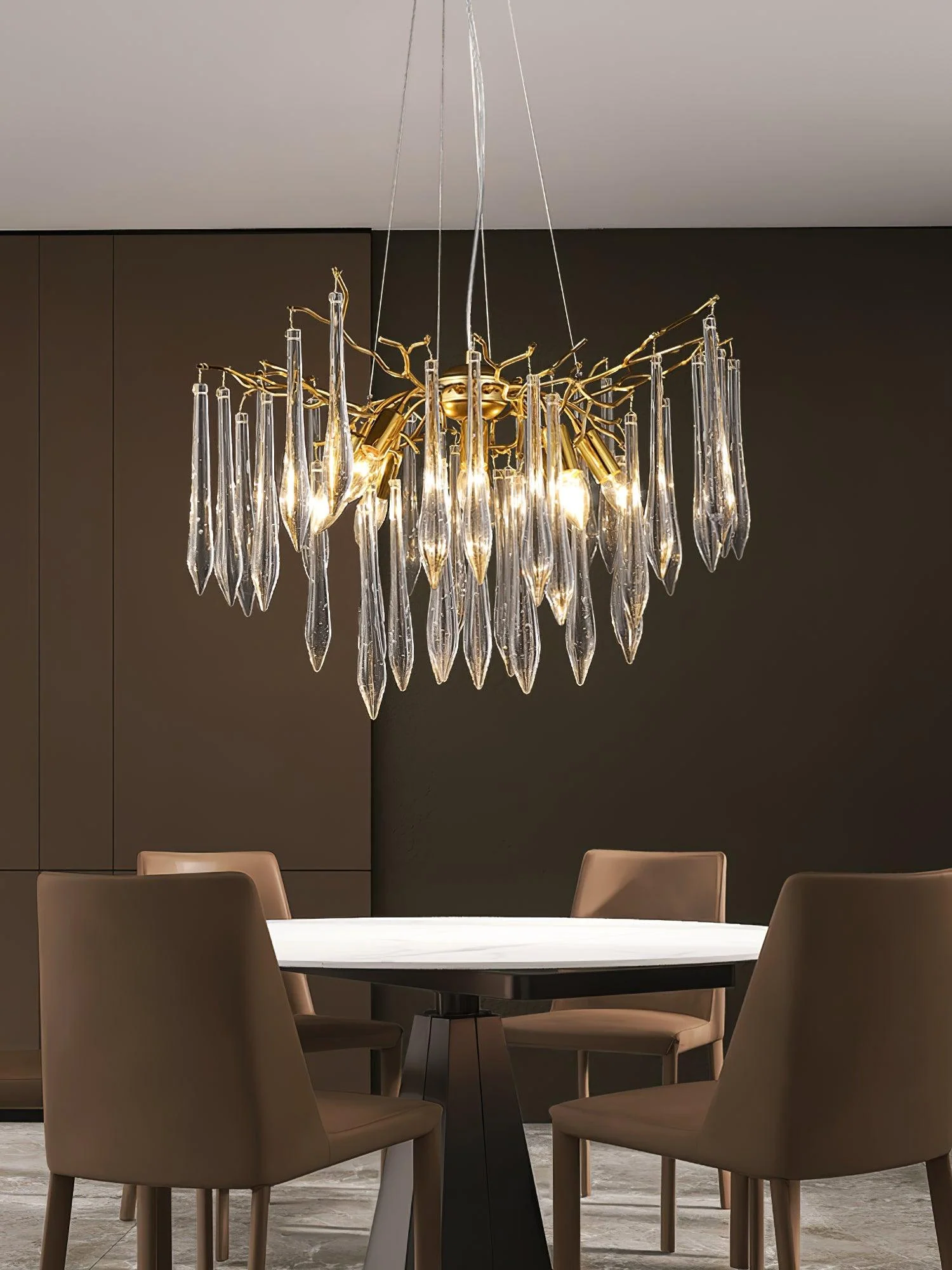 Lustra Chandelier Branch Crystal Pendant Sculptural Artistic - Image 14