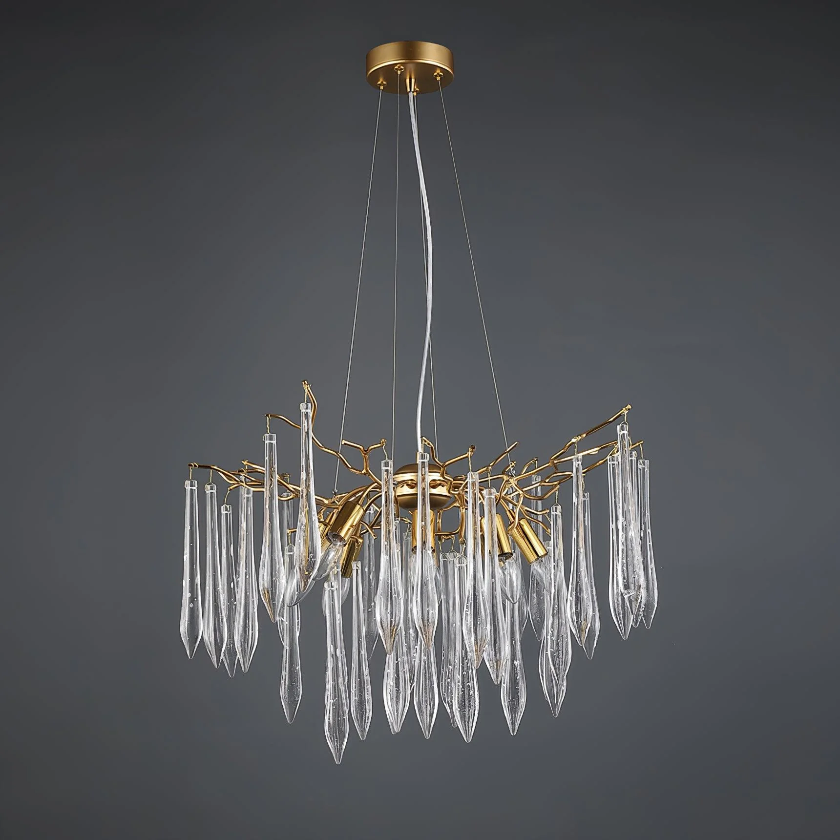 Lustra Chandelier Branch Crystal Pendant Sculptural Artistic - Image 15