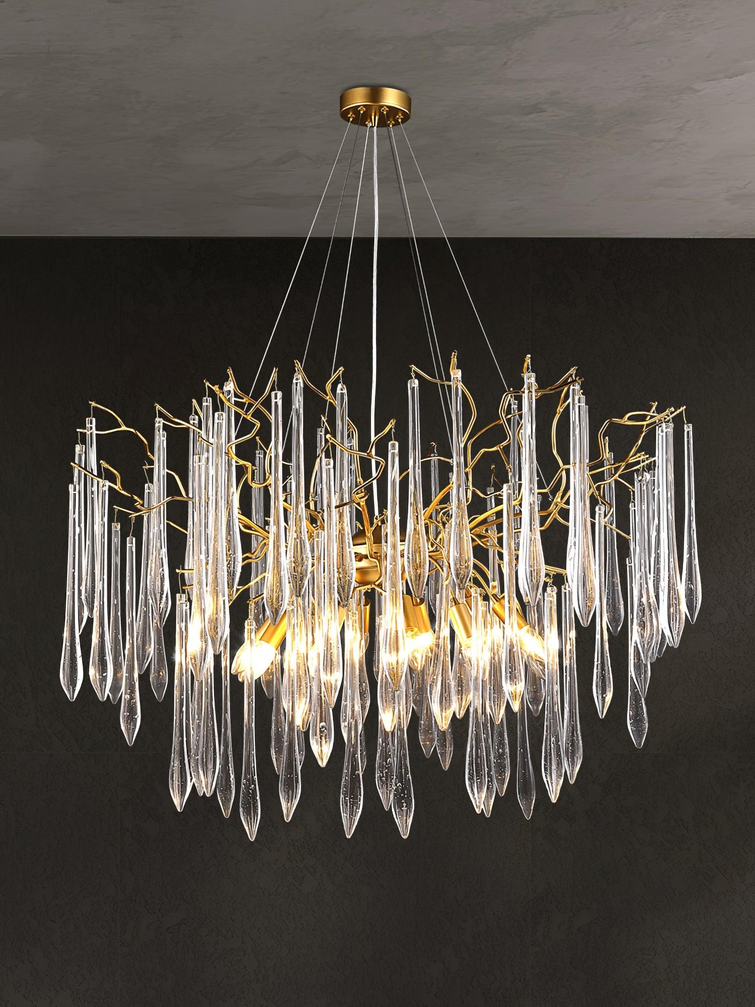 Lustra Chandelier Branch Crystal Pendant Sculptural Artistic - Image 17